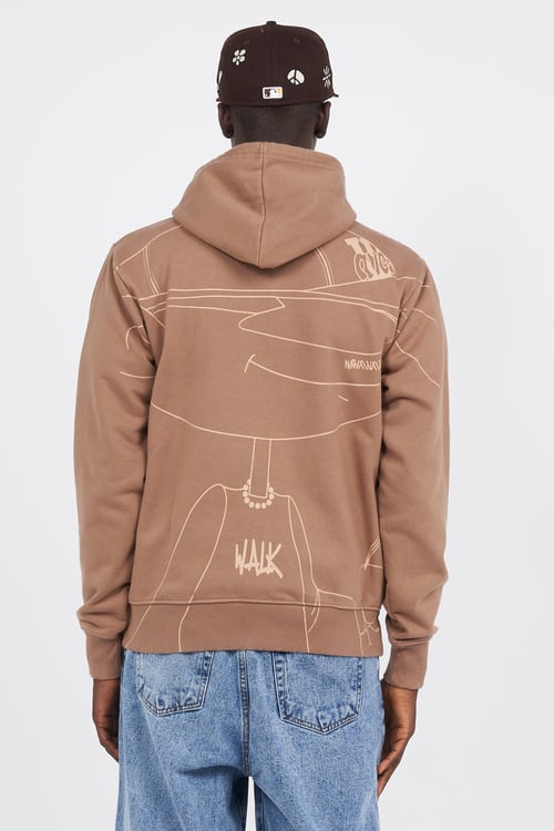 WALK IN PARIS Hoodie Marron