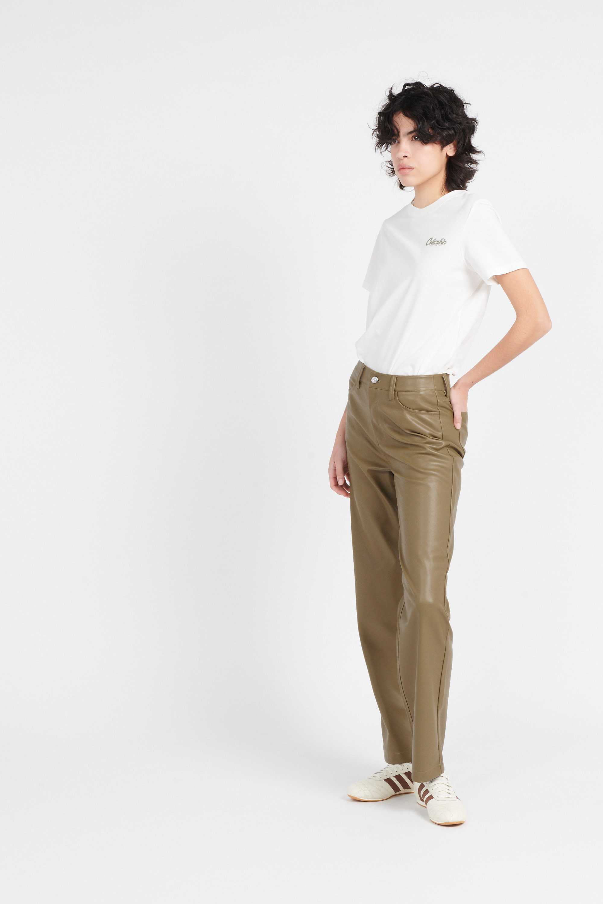Regular-fit round-neck cotton T-shirt White