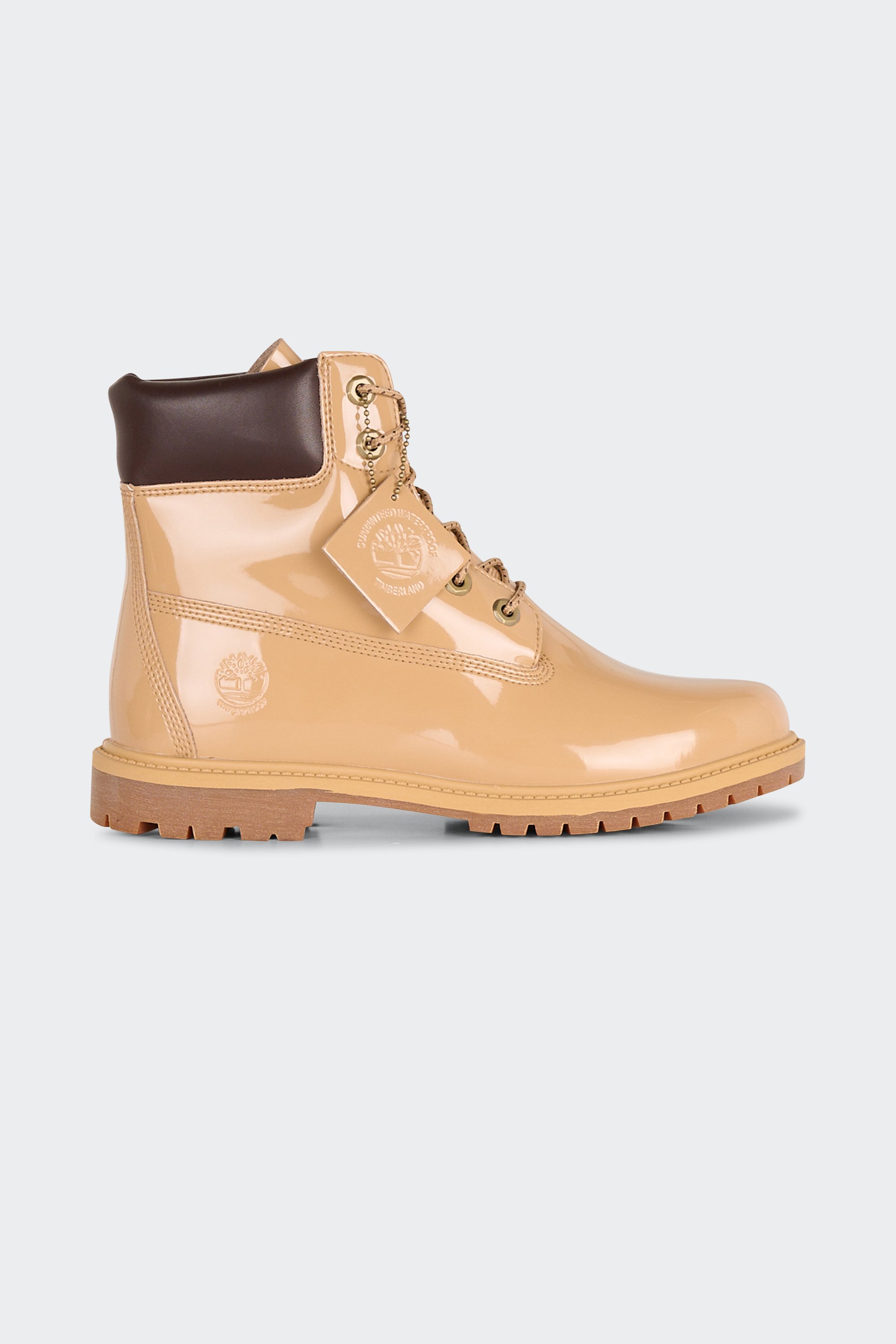 Heeled leather mid-calf boots | Beige by TIMBERLAND Heeled leather mid-calf boots Beige