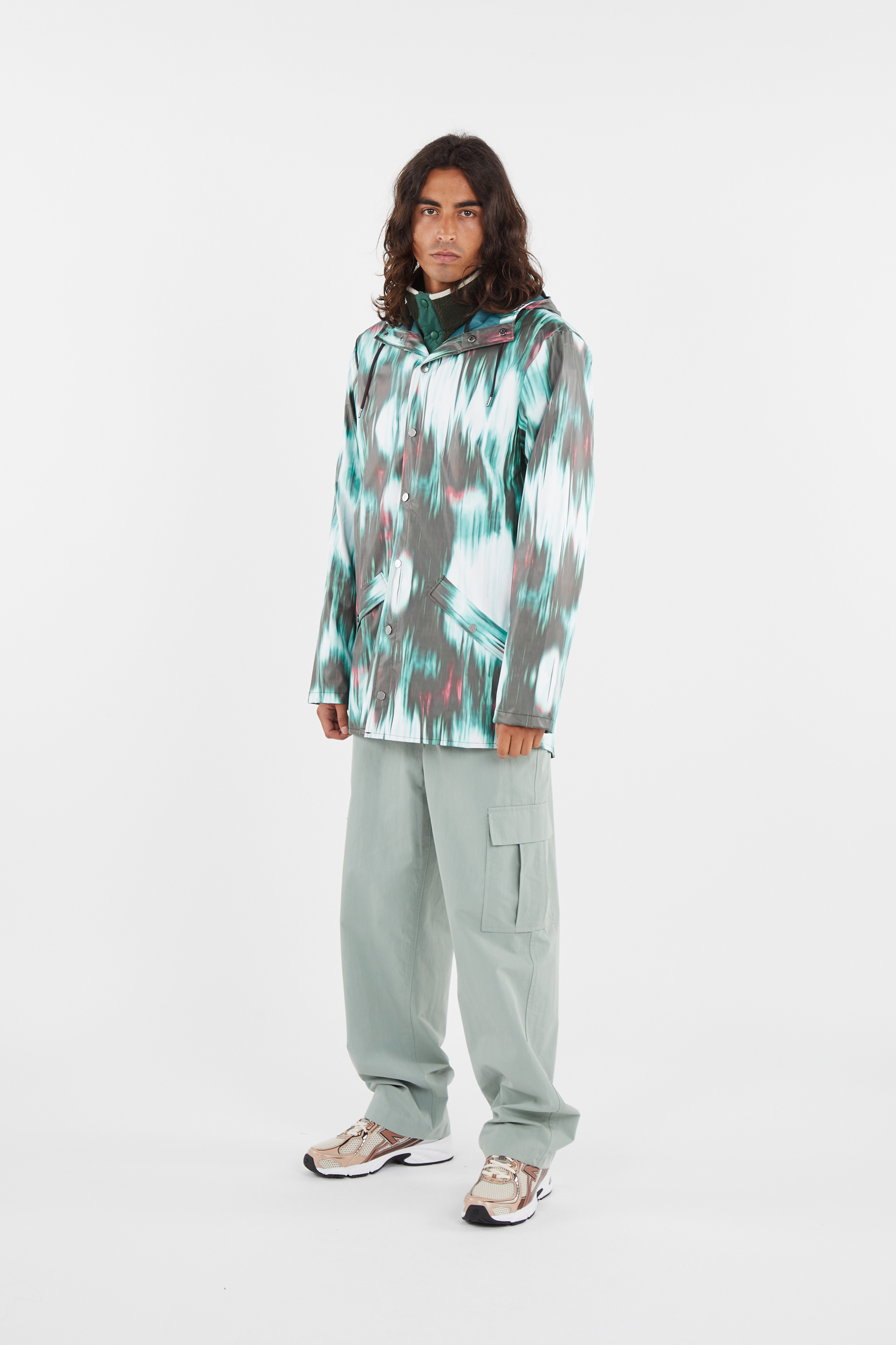 Coupe-vent imperméable à capuche Multicolore