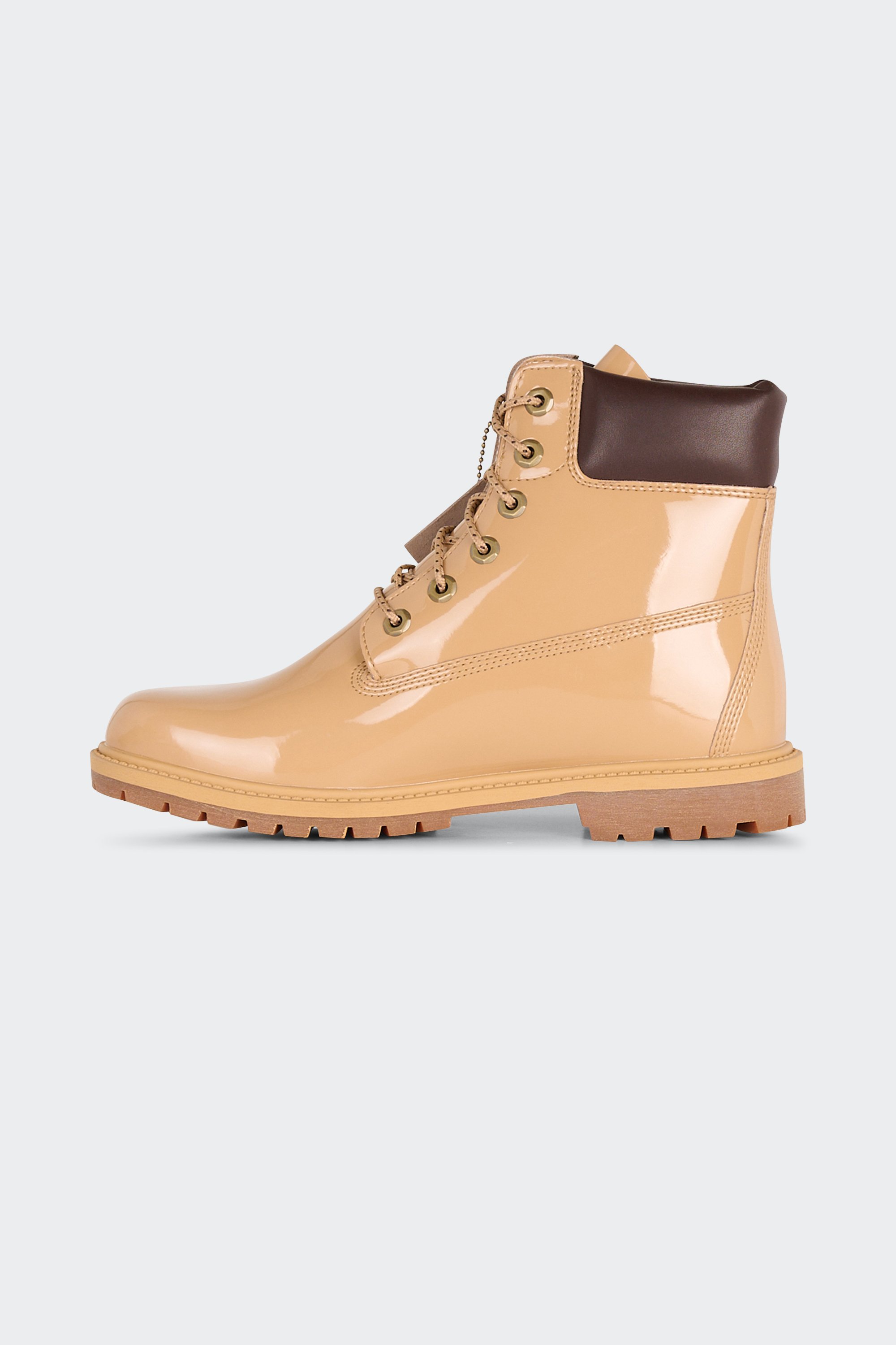 Heeled leather mid-calf boots | Beige by TIMBERLAND Heeled leather mid-calf boots Beige