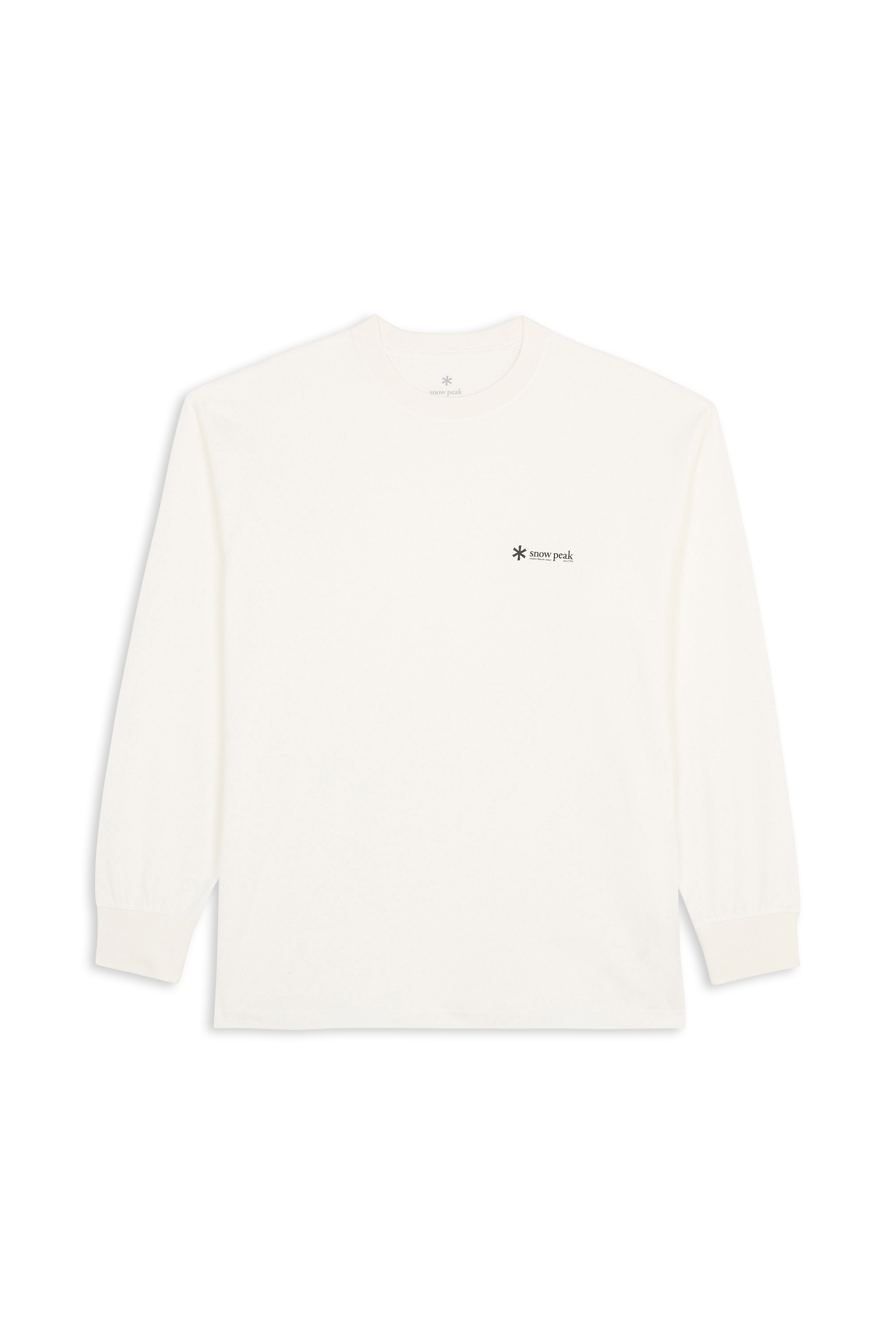 Regular-fit round-neck cotton T-shirt SNOW PEAK White