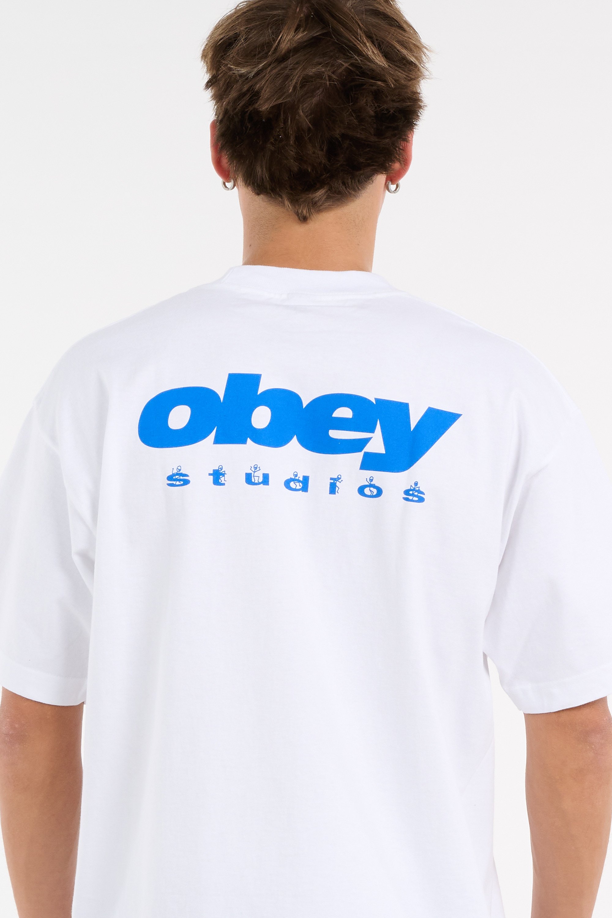 Regular-fit round-neck cotton T-shirt | White OBEY Men