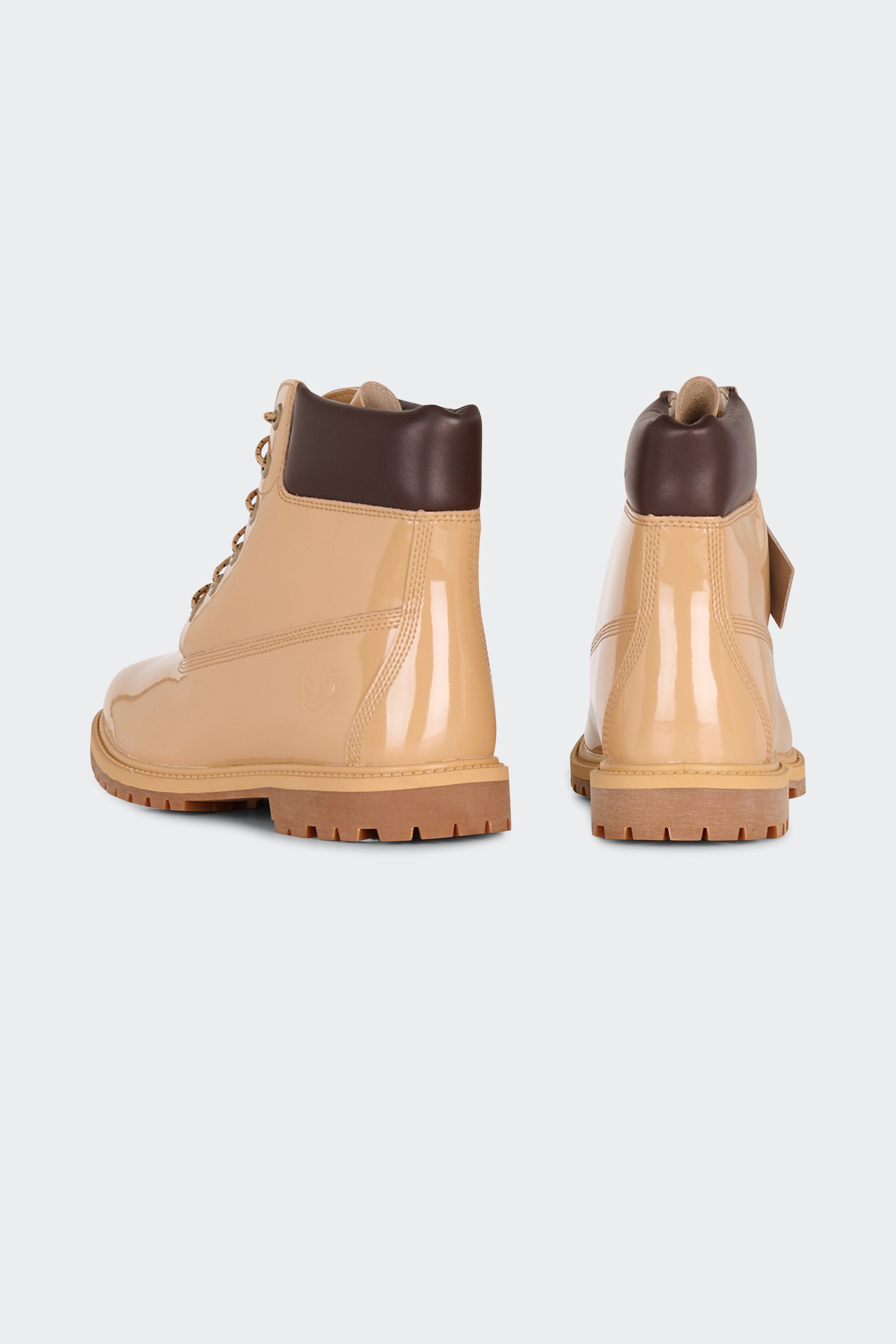 Heeled leather mid-calf boots | Beige by TIMBERLAND Heeled leather mid-calf boots Beige