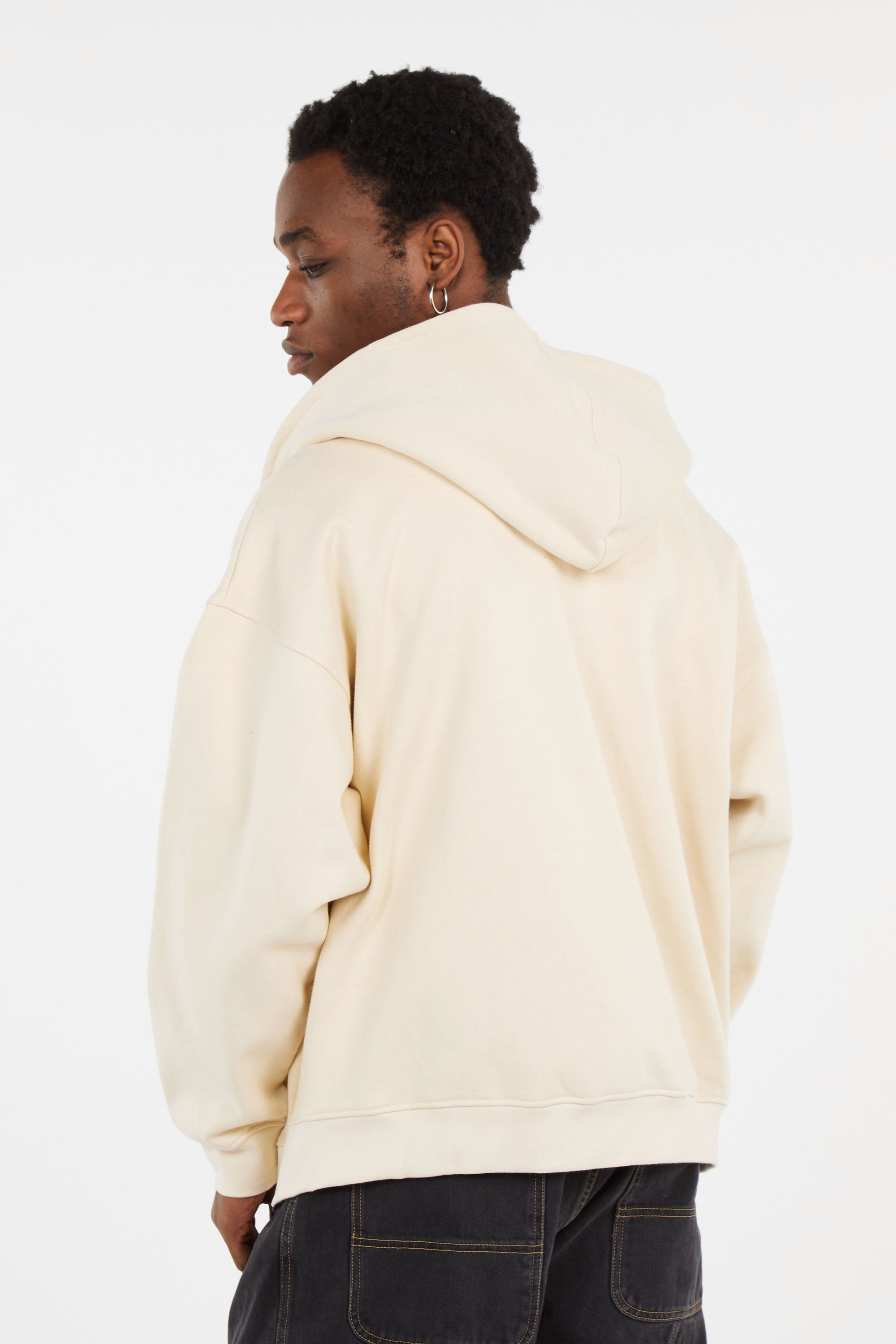 Hoodie zippé Beige