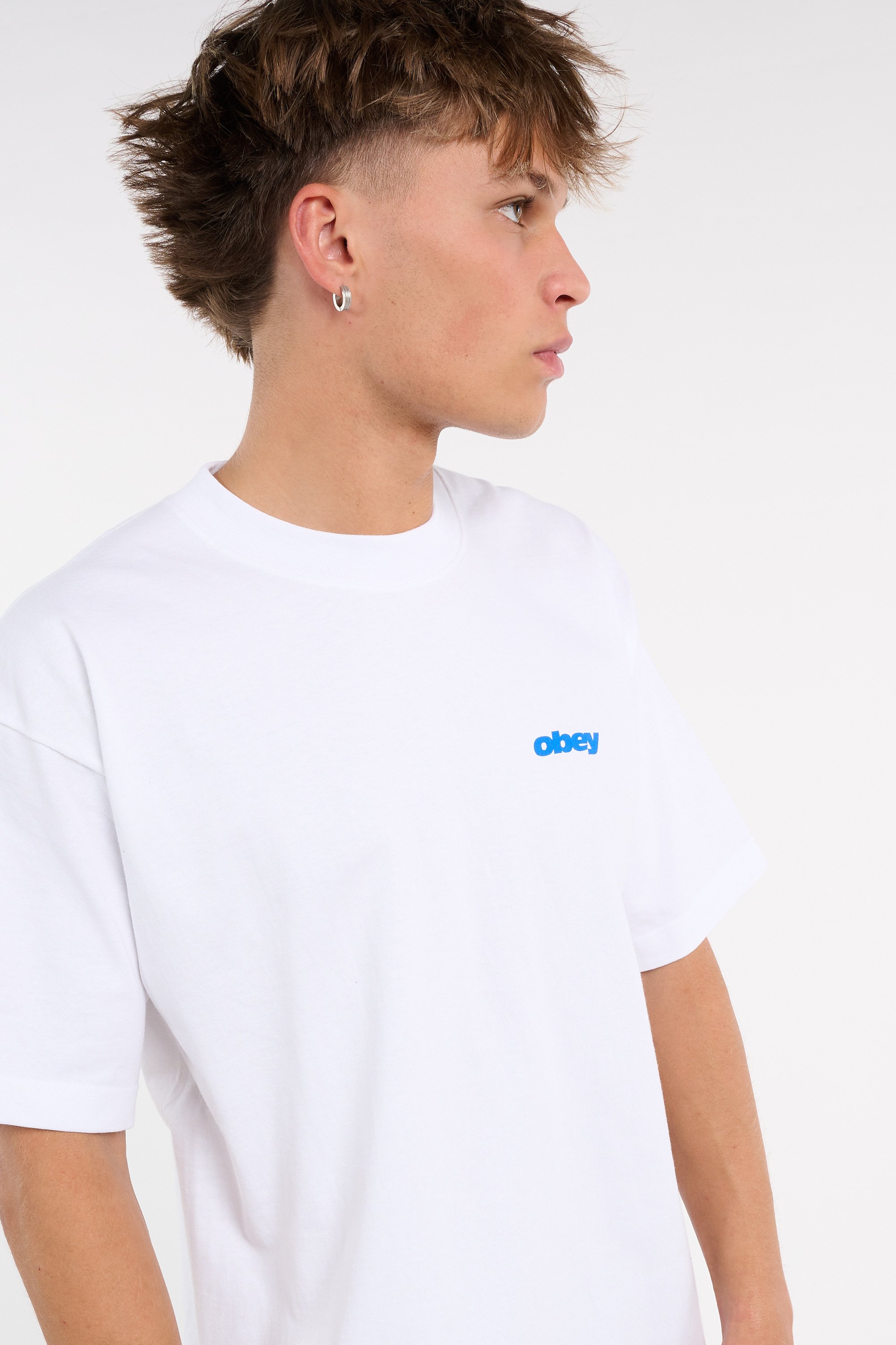 Regular-fit round-neck cotton T-shirt | White OBEY Men