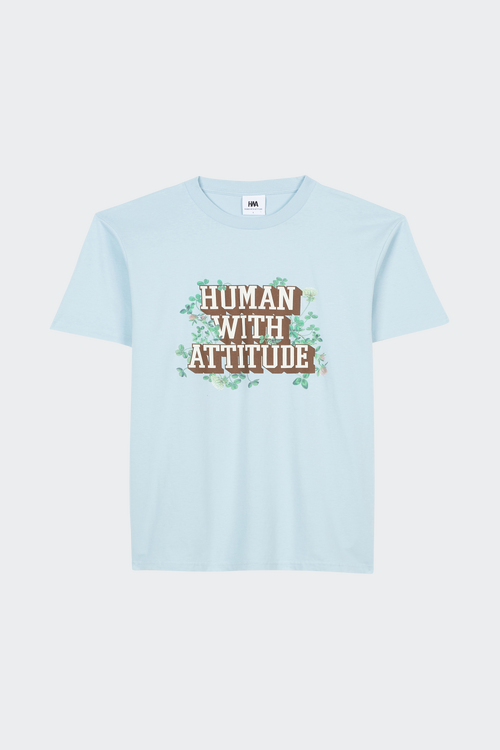 HUMAN WITH ATTITUDE T-shirt Bleu