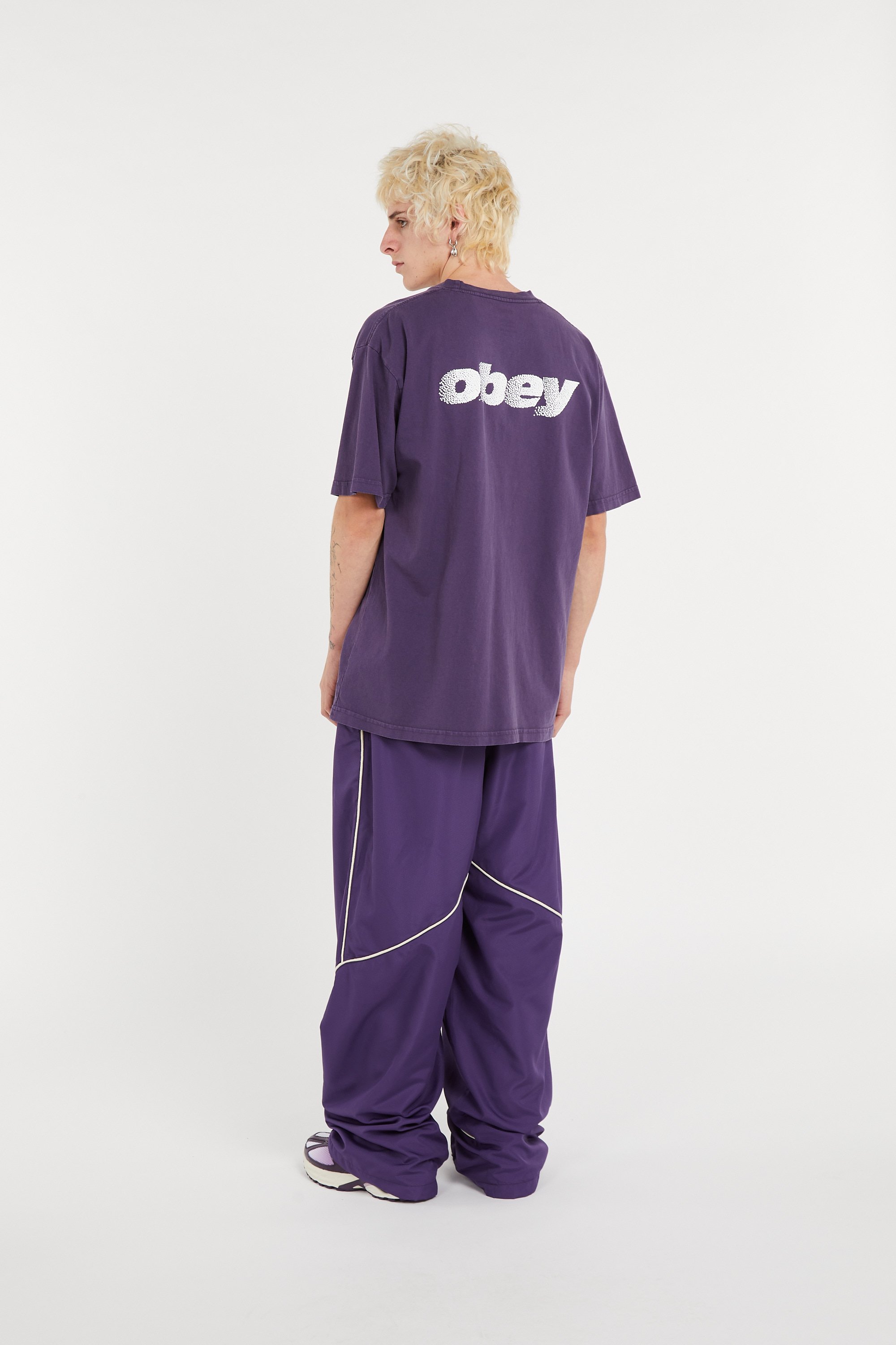 Regular-fit round-neck cotton T-shirt | Purple OBEY Men
