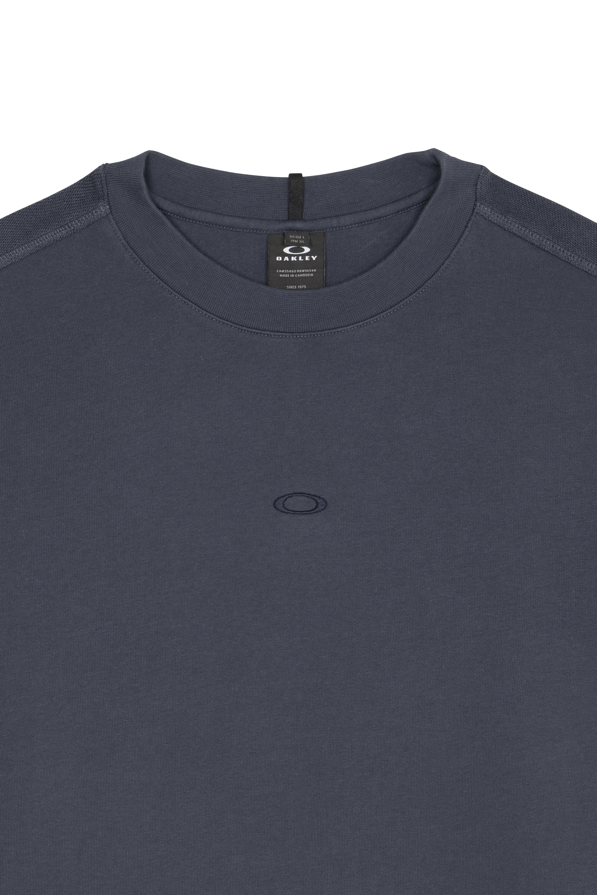 Regular-fit round-neck cotton T-shirt | Grey OAKLEY Men