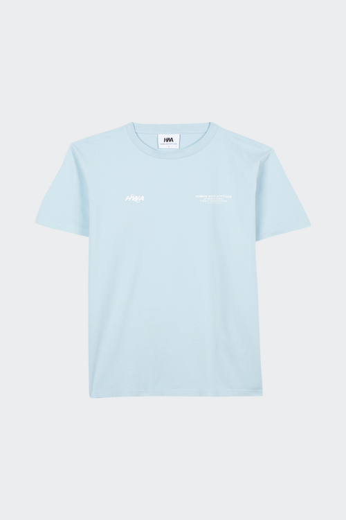 HUMAN WITH ATTITUDE T-shirt en coton biologique Bleu