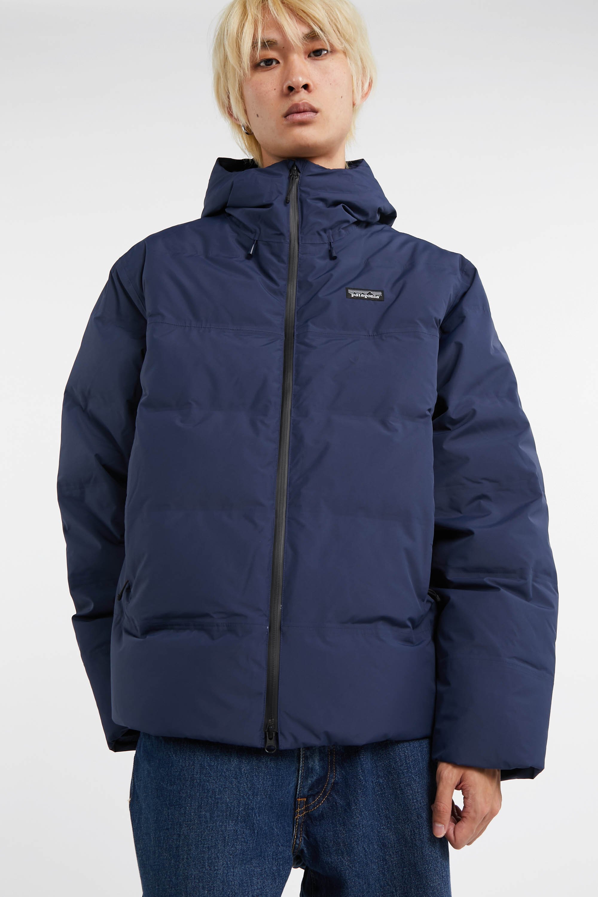 Lightweight quilted padded jacket with high neck | Blue by PATAGONIA Lightweight quilted padded jacket with high neck Blue