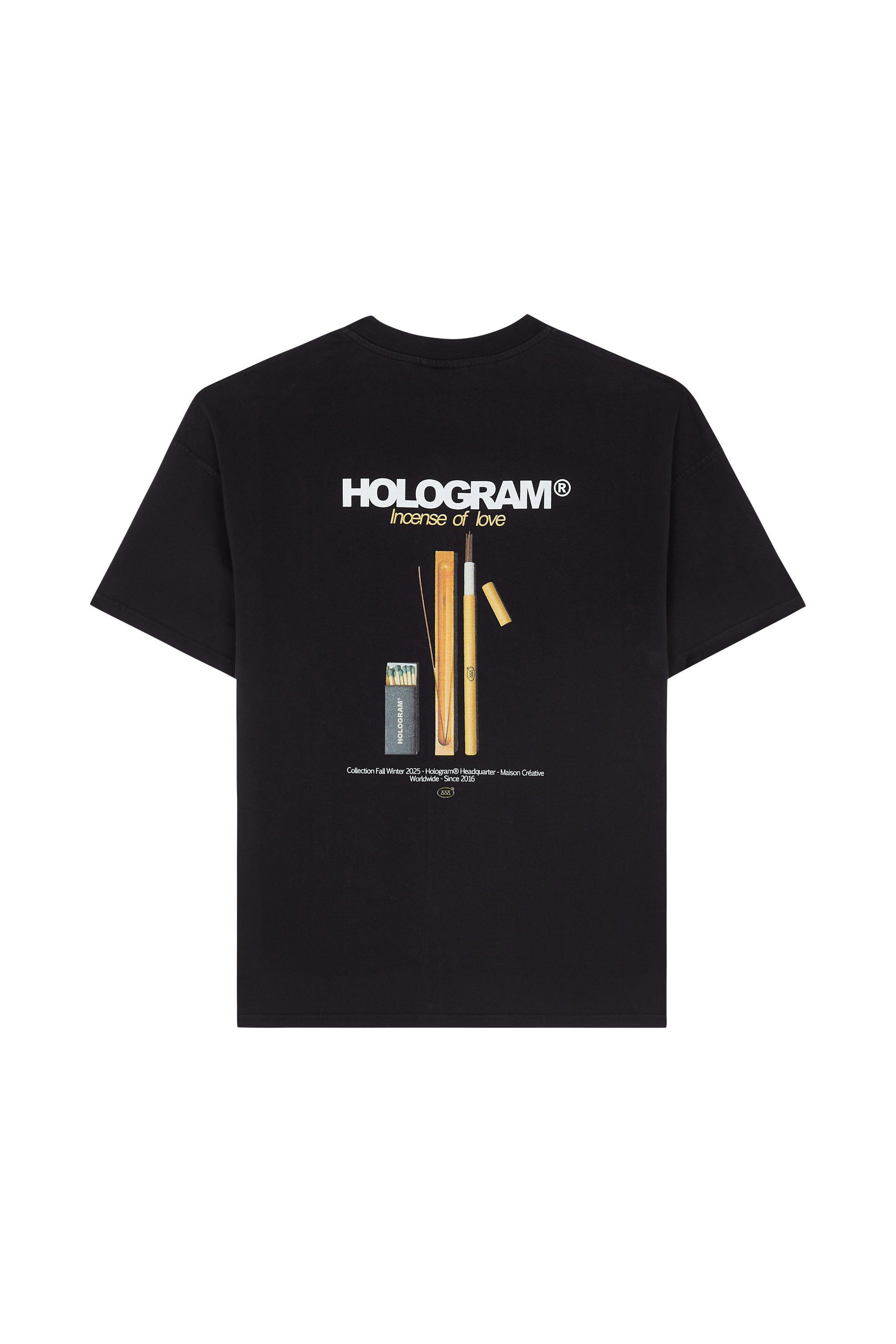 Regular-fit round-neck cotton T-shirt Black