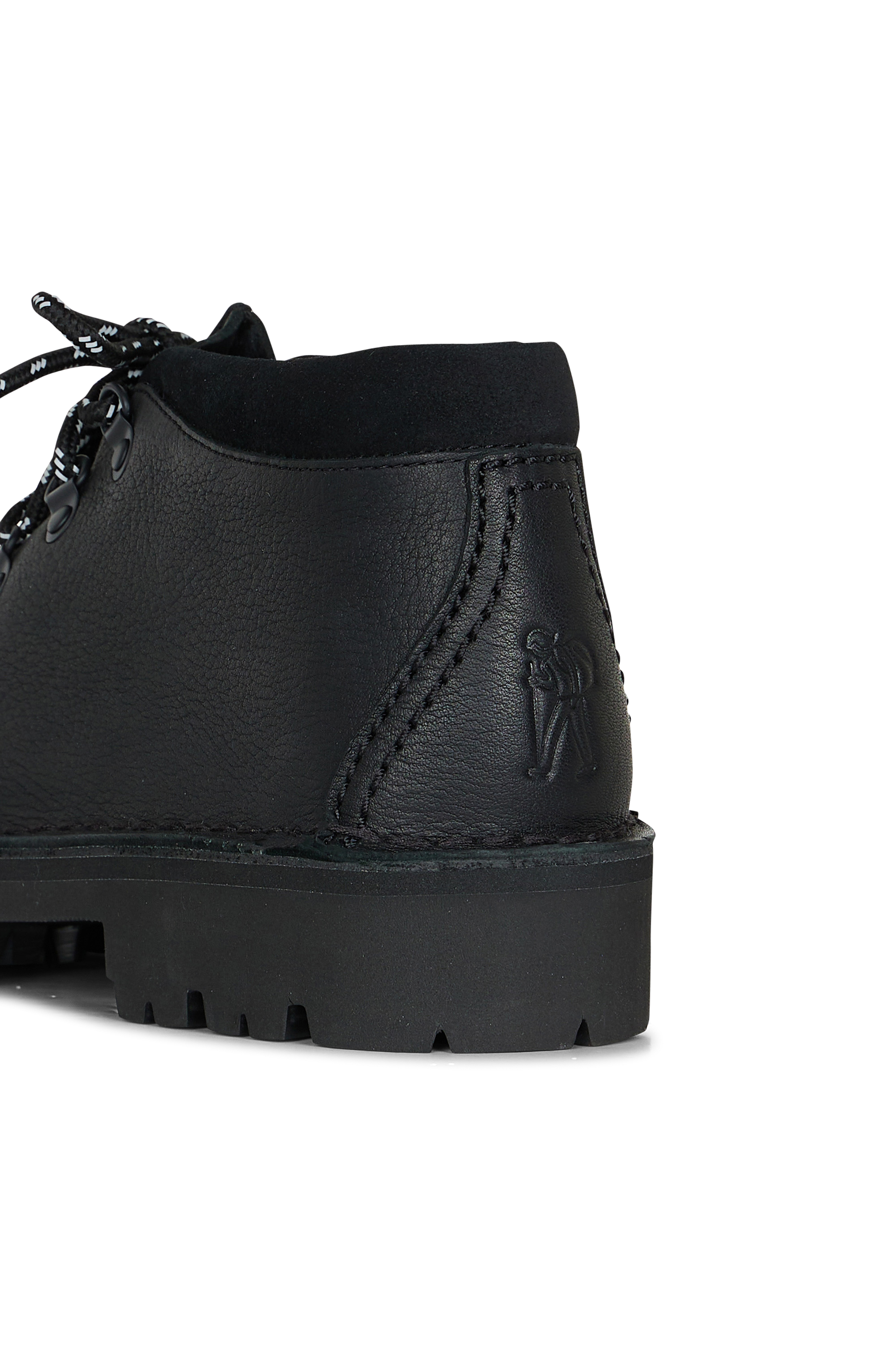 Heeled leather mid-calf boots Black