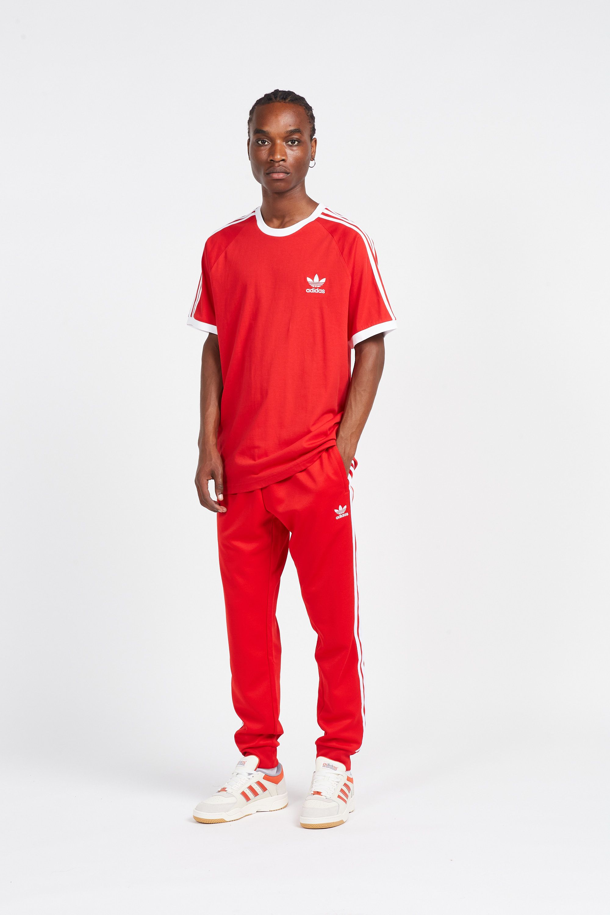 Jogging adidas clearance rouge pas cher