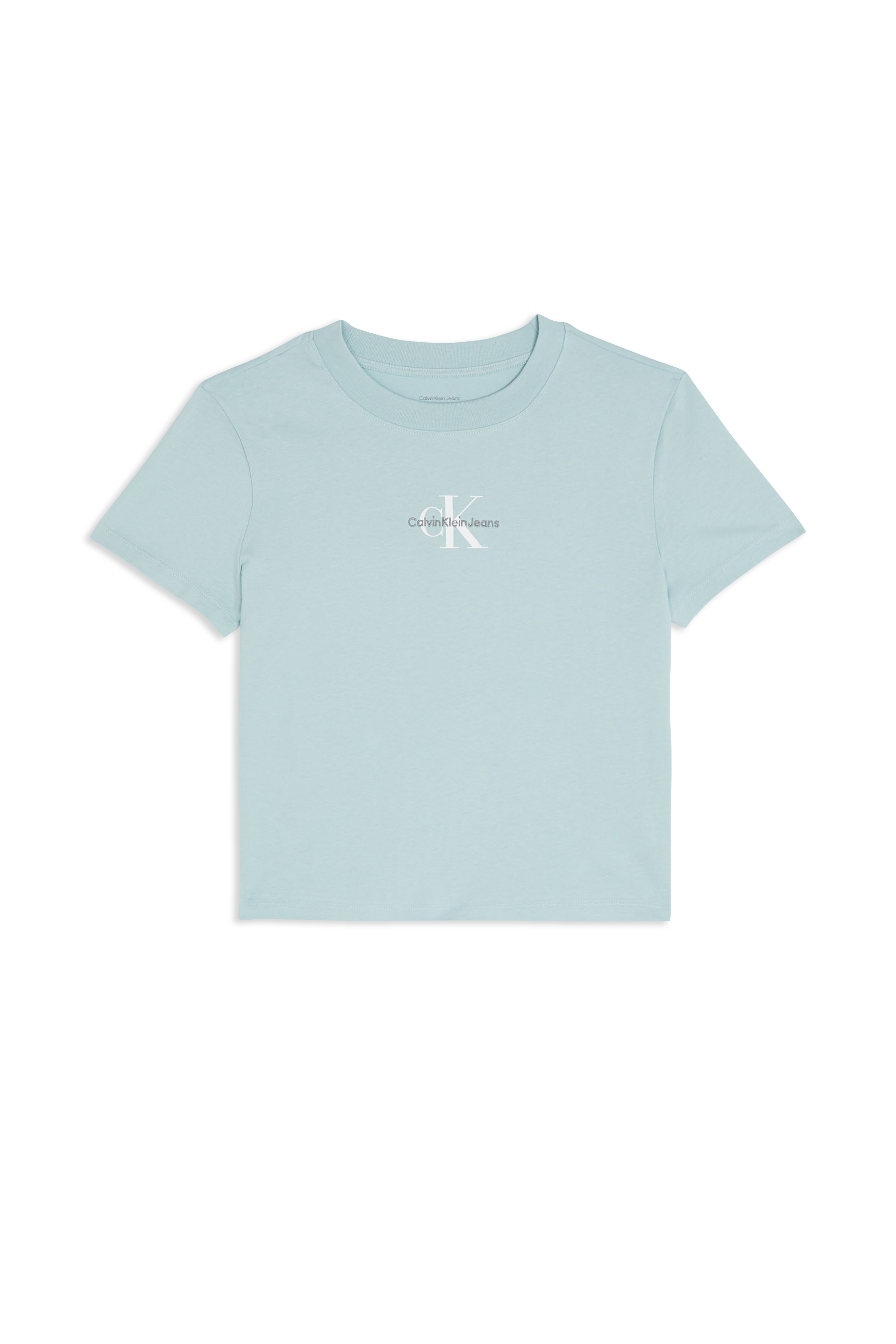 Regular-fit round-neck cotton T-shirt Blue