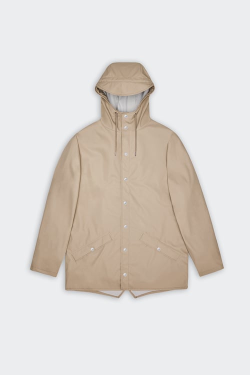 RAINS Coupe-vent imperméable à capuche Beige