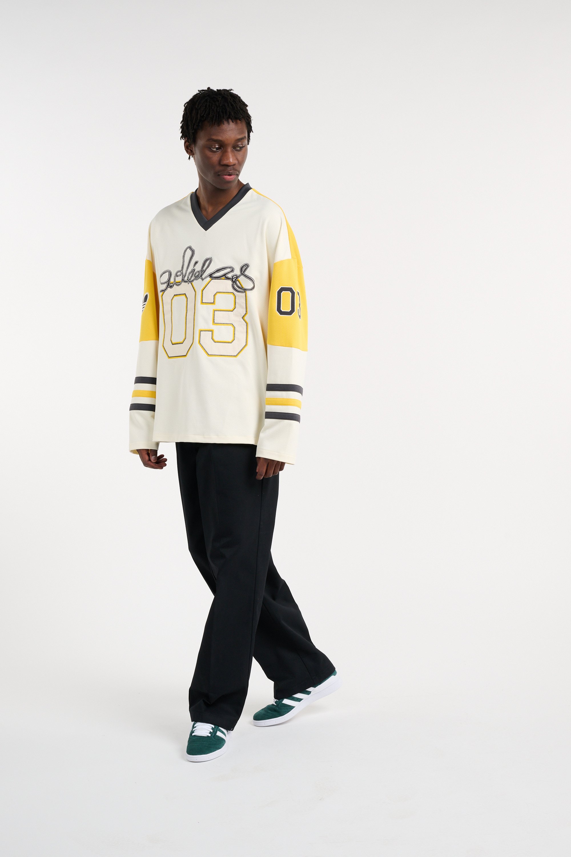 Regular-fit round-neck cotton T-shirt Yellow