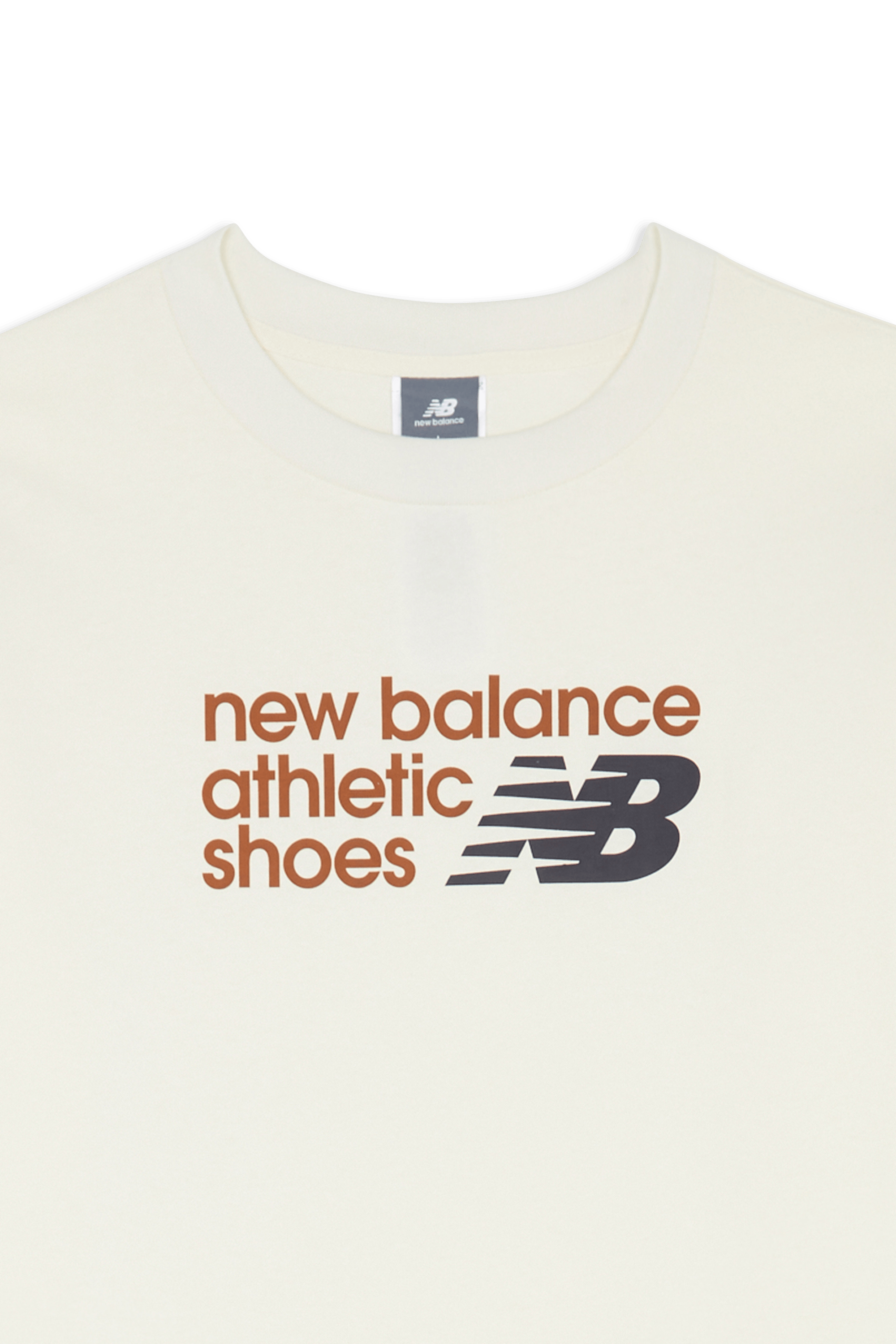 Regular-fit round-neck cotton T-shirt | Beige NEW BALANCE Men