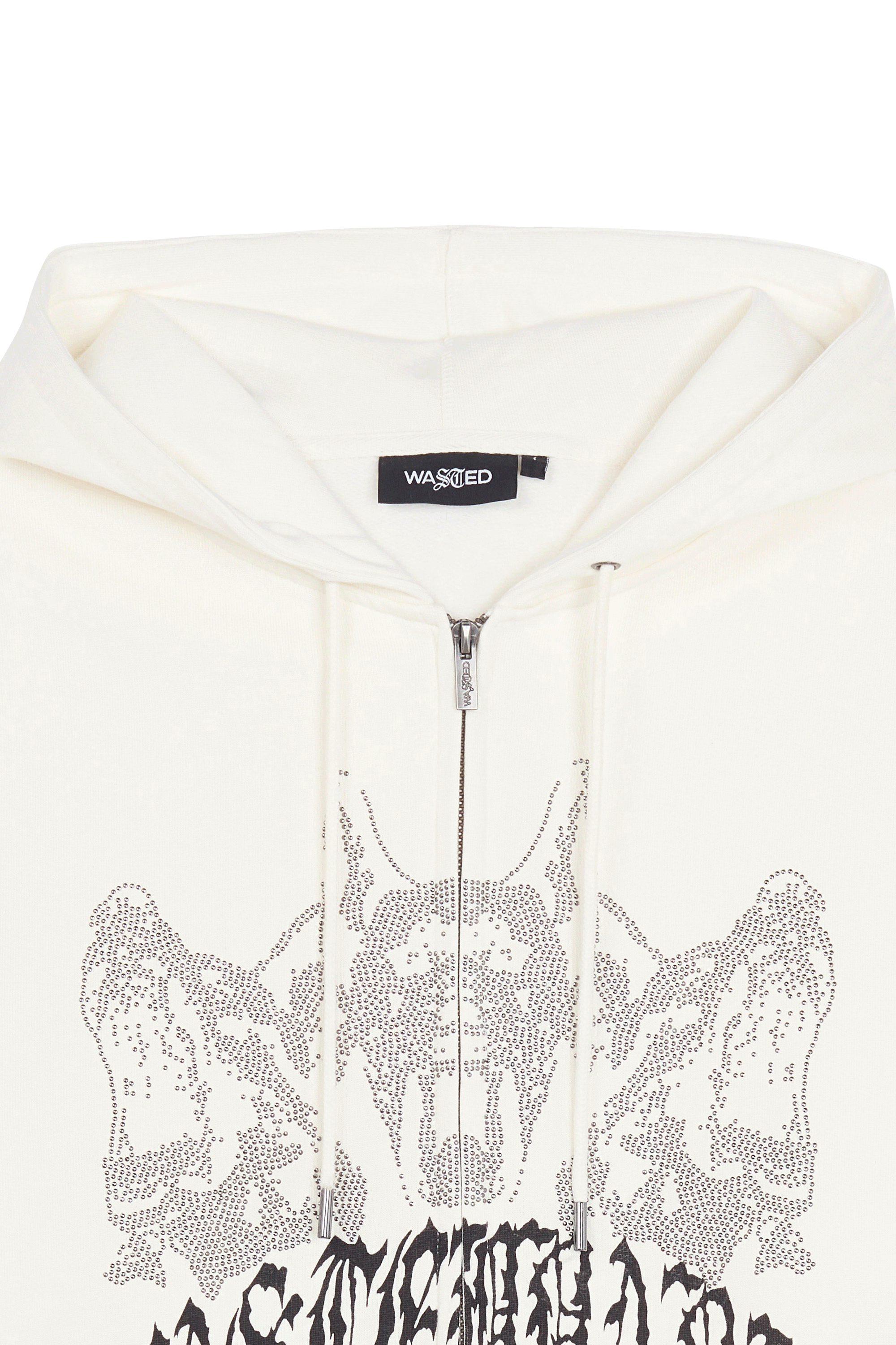 Hoodie zippé  WASTED Beige