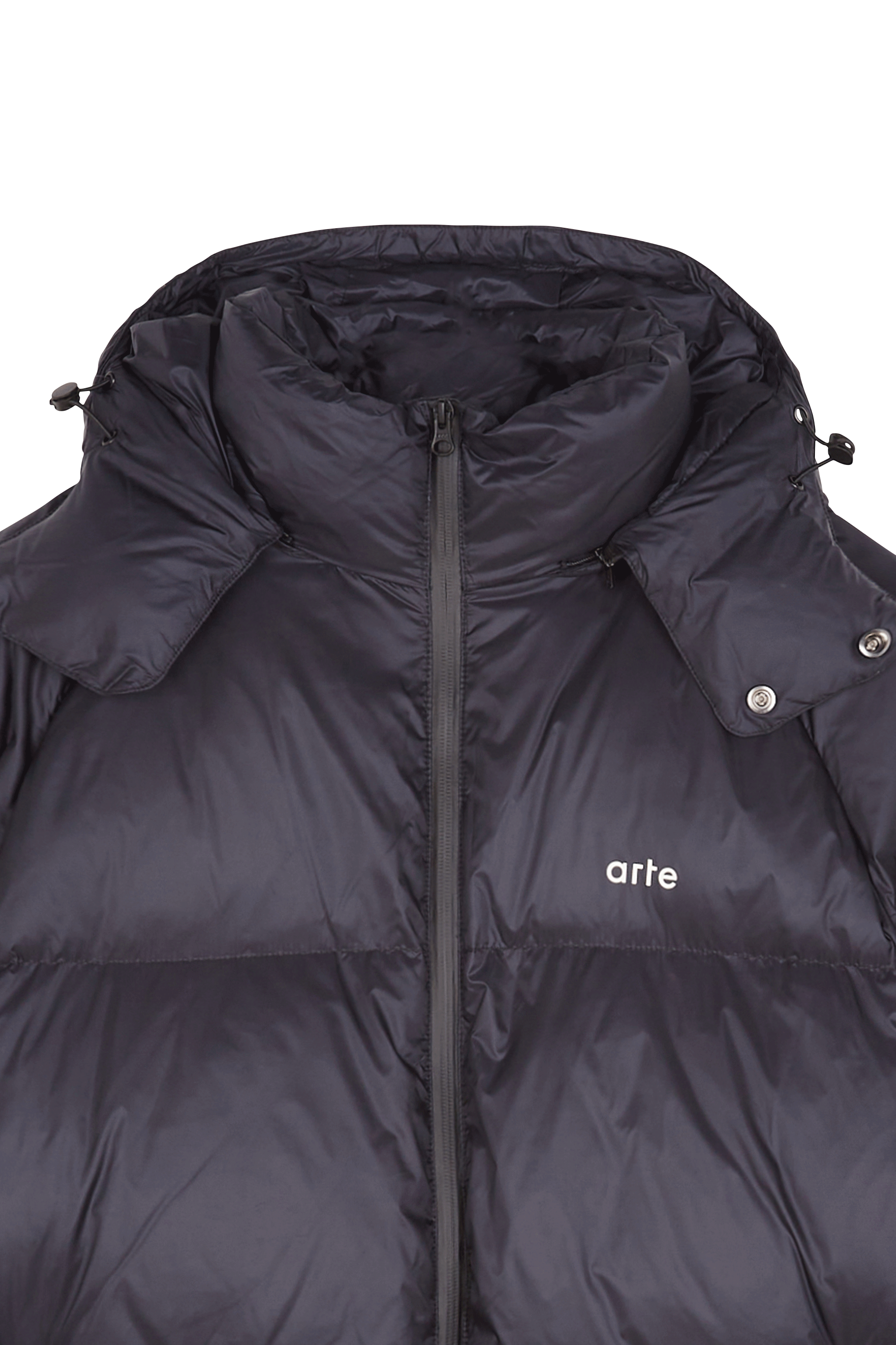Lightweight quilted padded jacket with high neck Black