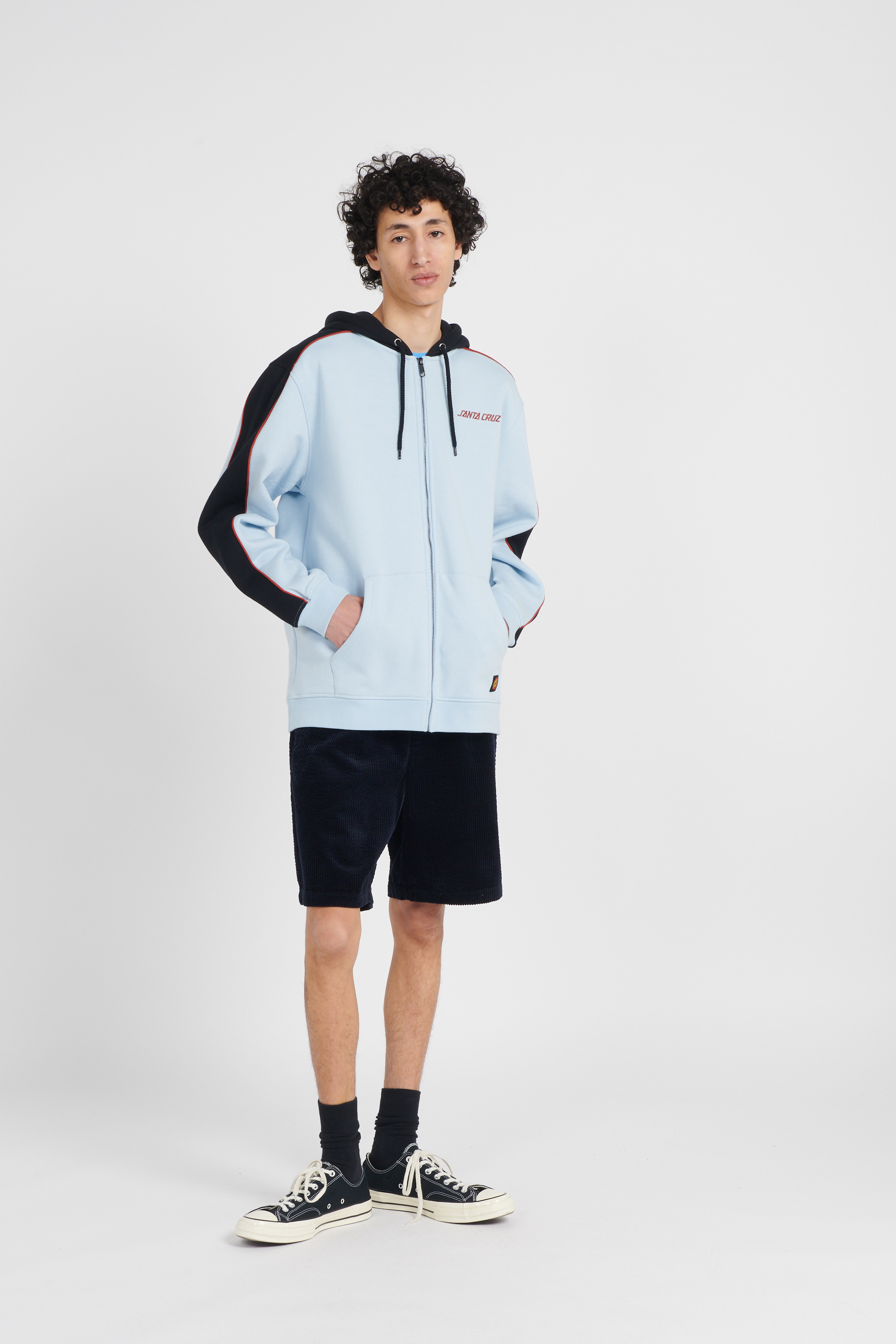 zip-up hoodie Black