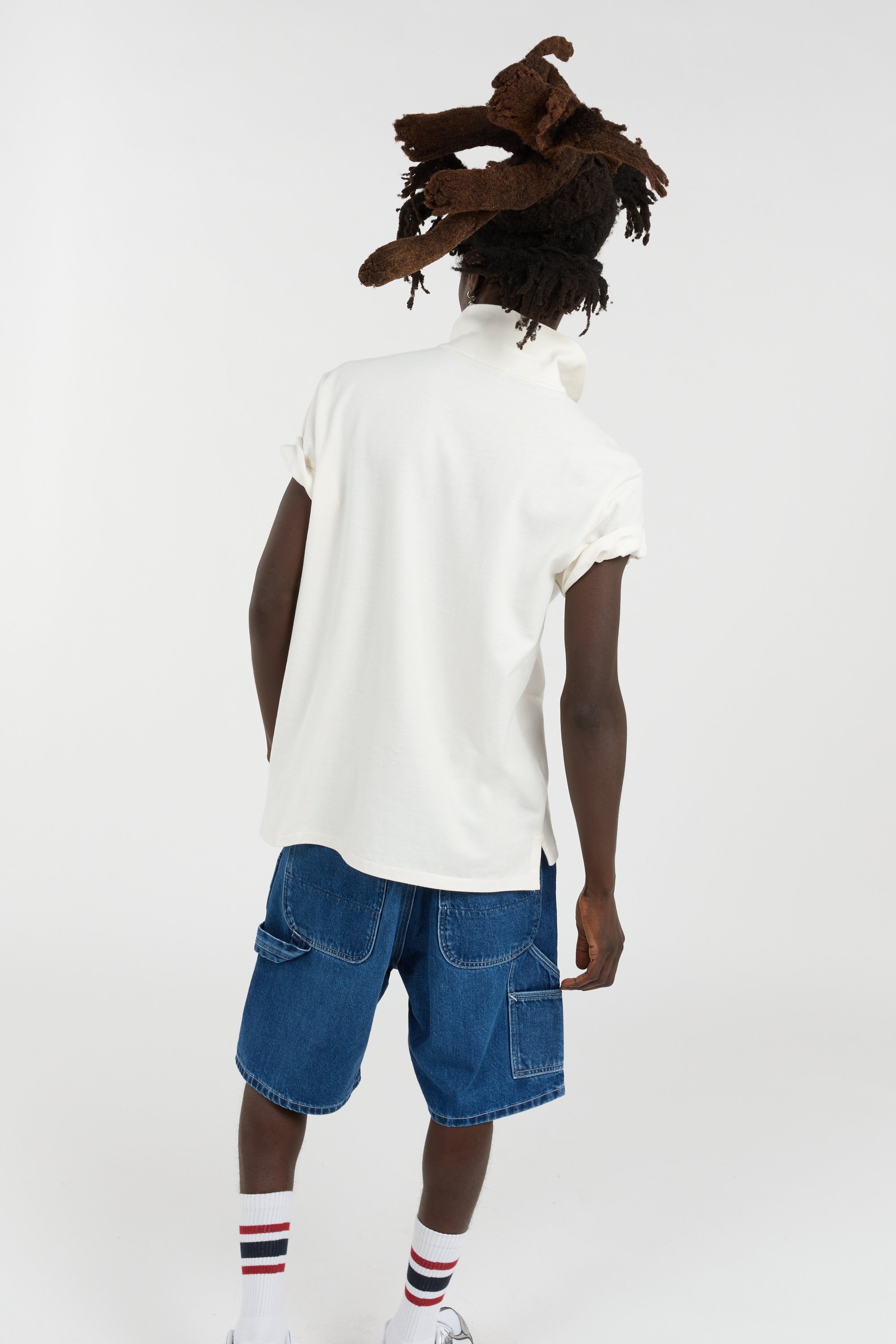 Polo slim-fit en coton Beige