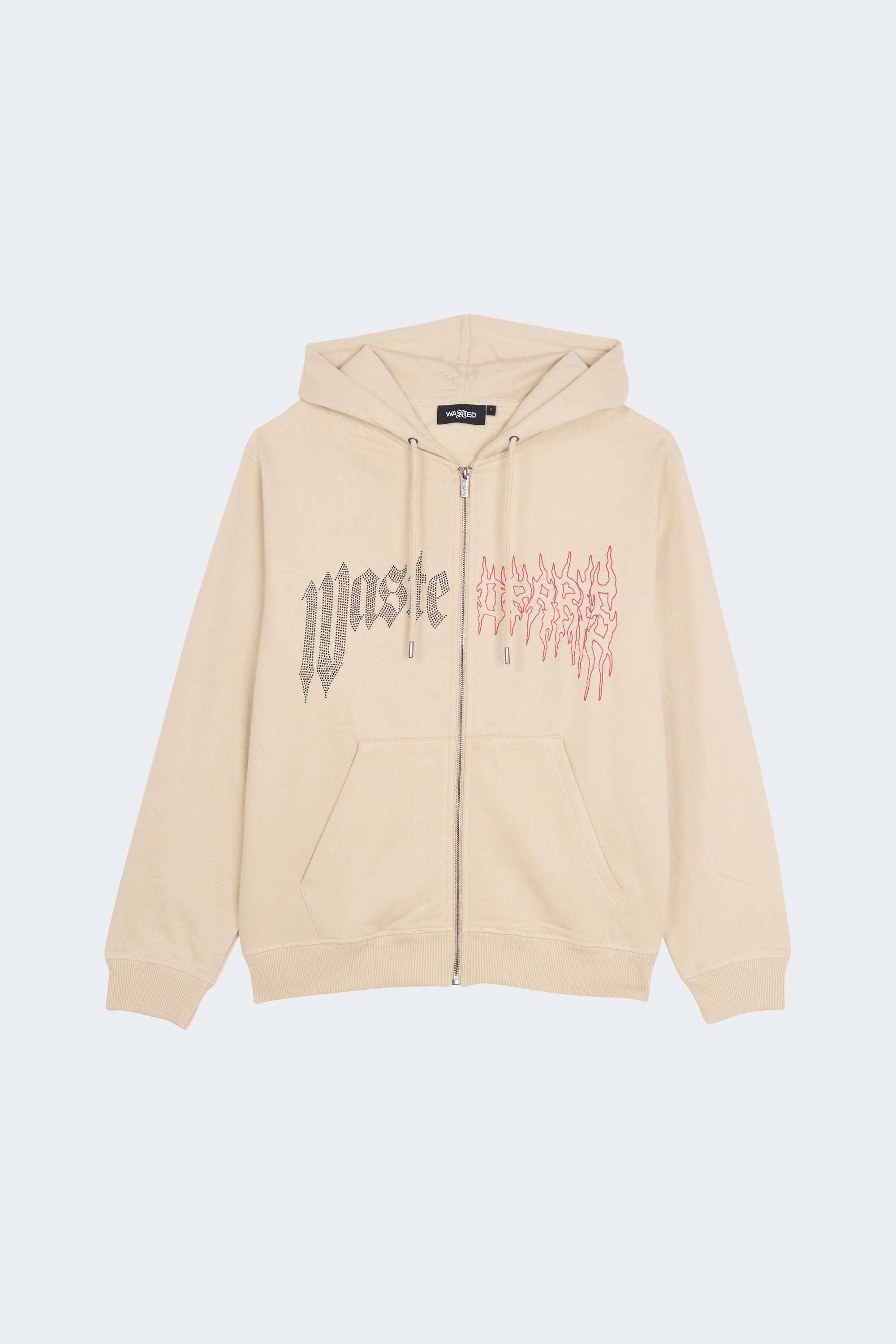 Hoodie zippé | Beige by WASTED Hoodie zippé Beige