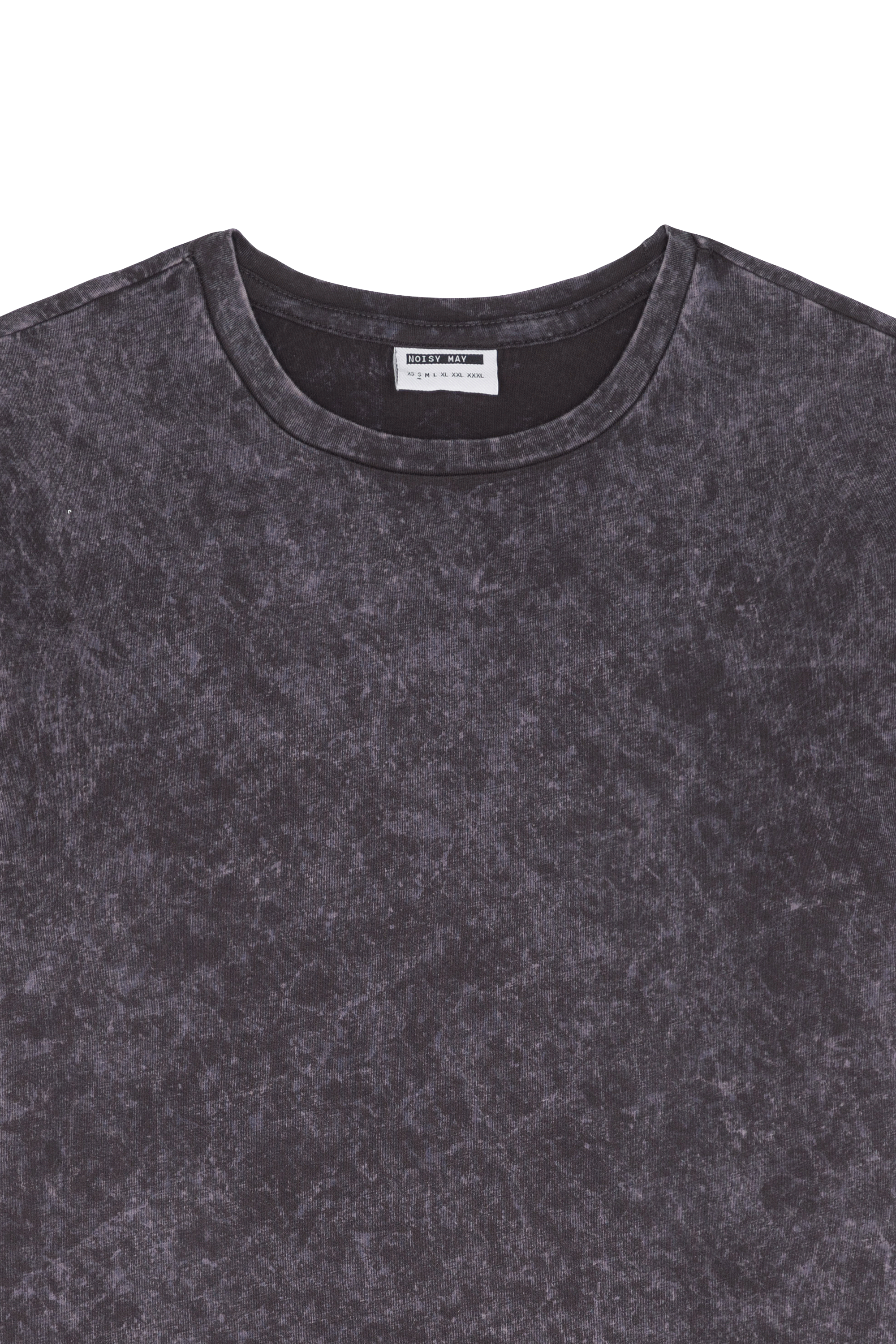 Regular-fit round-neck cotton T-shirt Black
