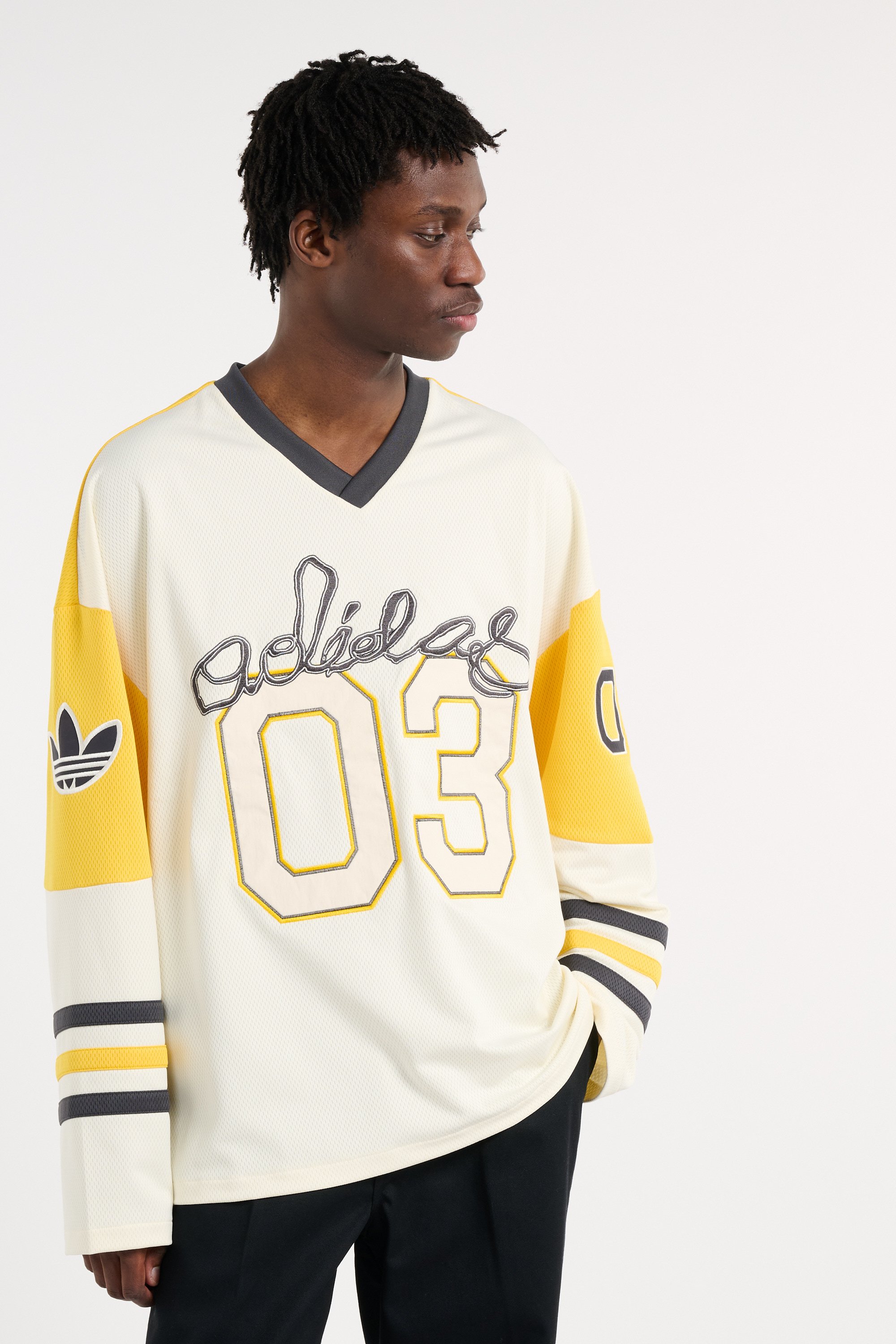 Regular-fit round-neck cotton T-shirt Yellow