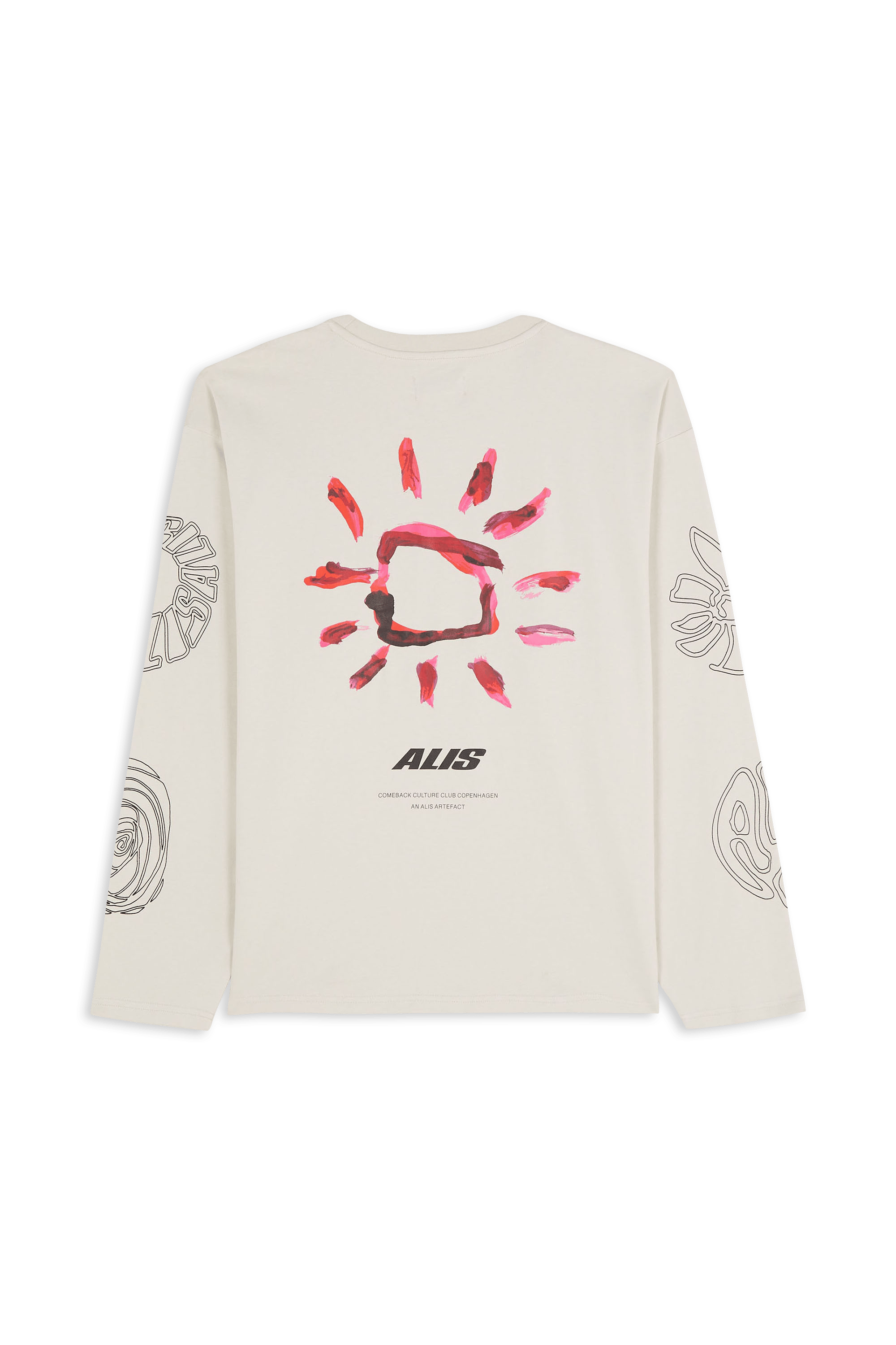 Regular-fit round-neck cotton T-shirt ALIS Beige