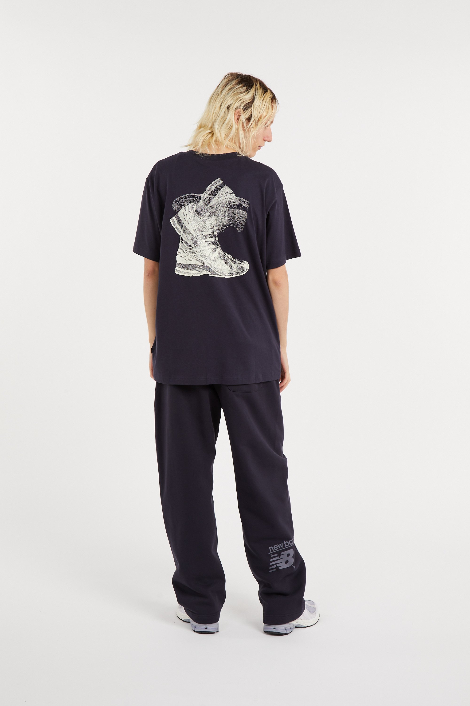 Regular-fit round-neck cotton T-shirt | Blue NEW BALANCE Men