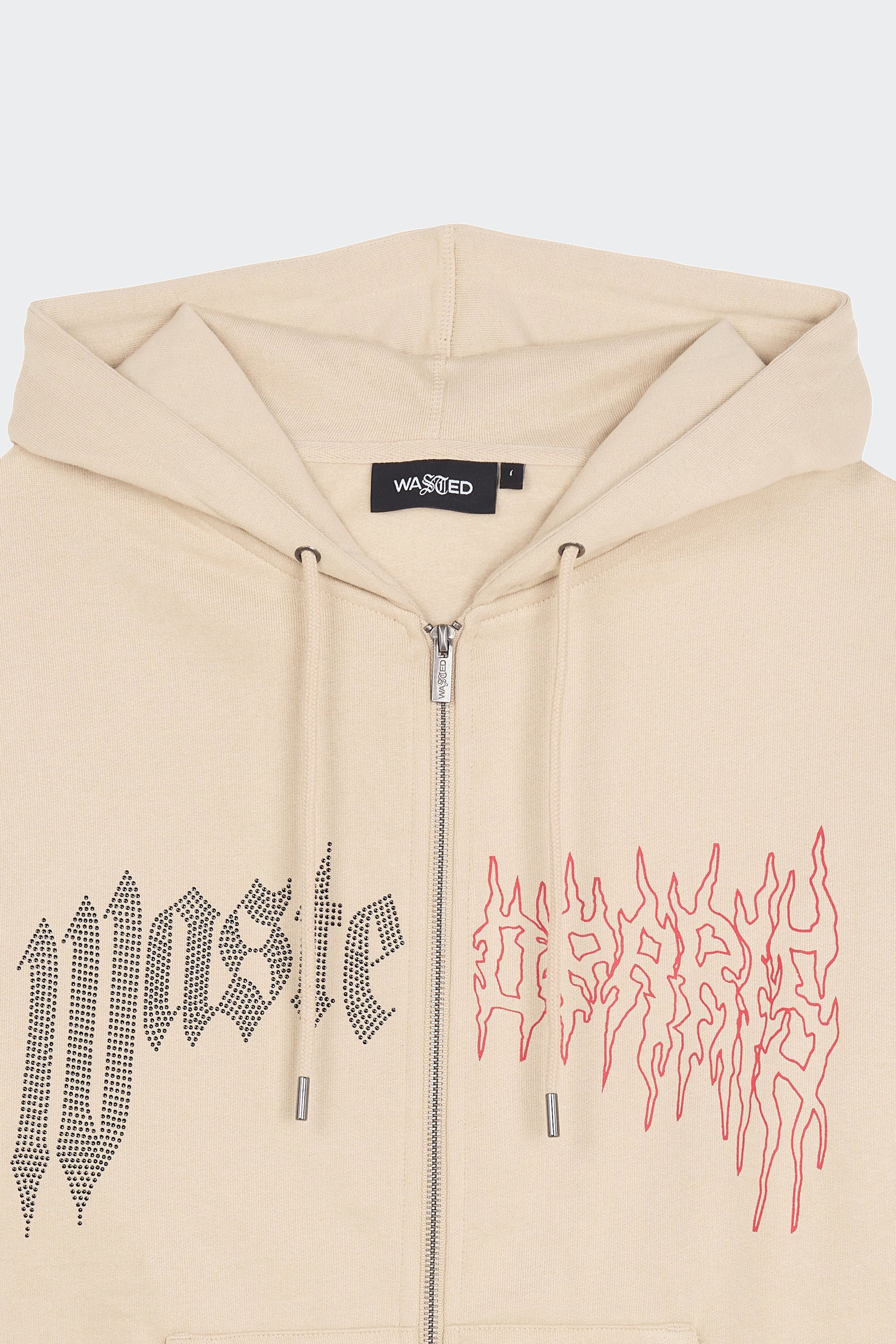 Hoodie zippé | Beige by WASTED Hoodie zippé Beige