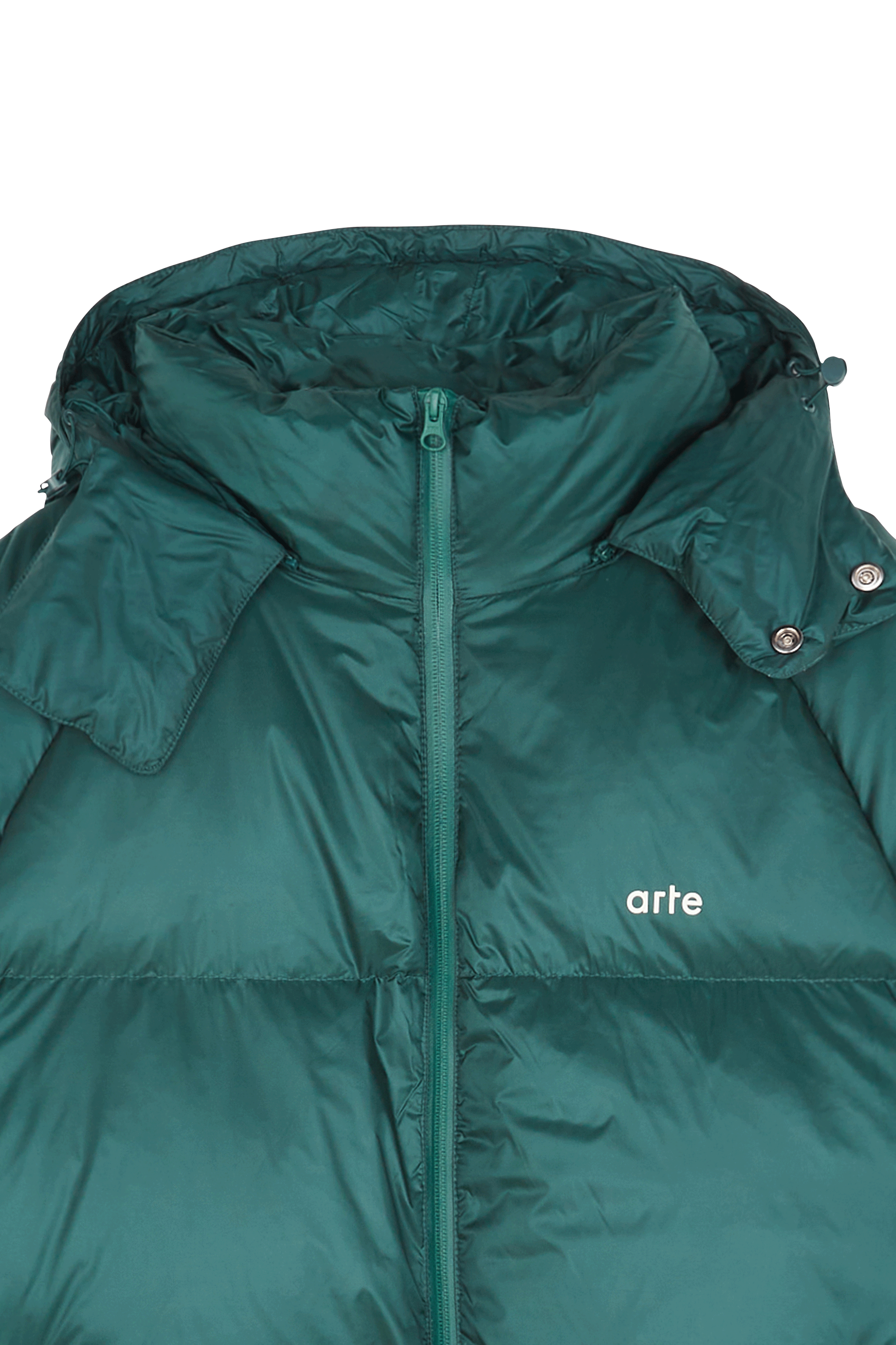 Lightweight quilted padded jacket with high neck | Green ARTE ANTWERP Men