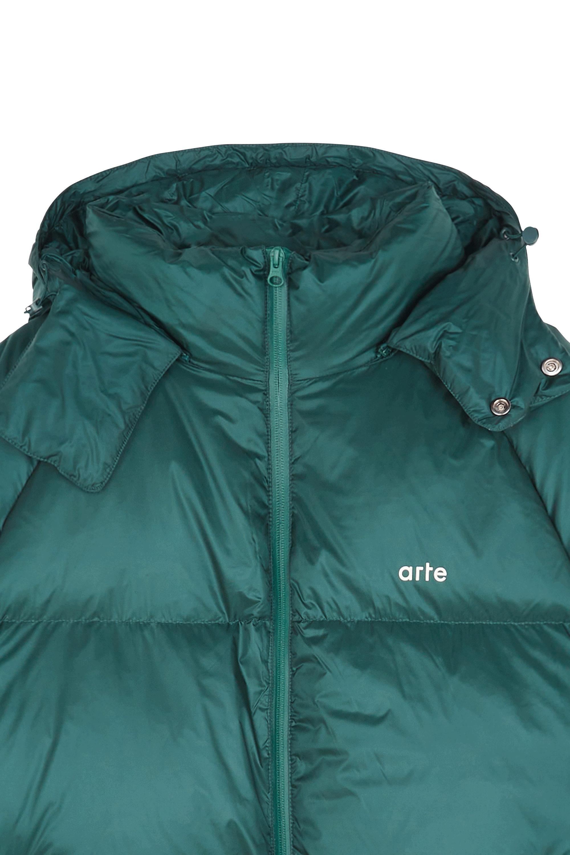 Lightweight quilted padded jacket with high neck Green
