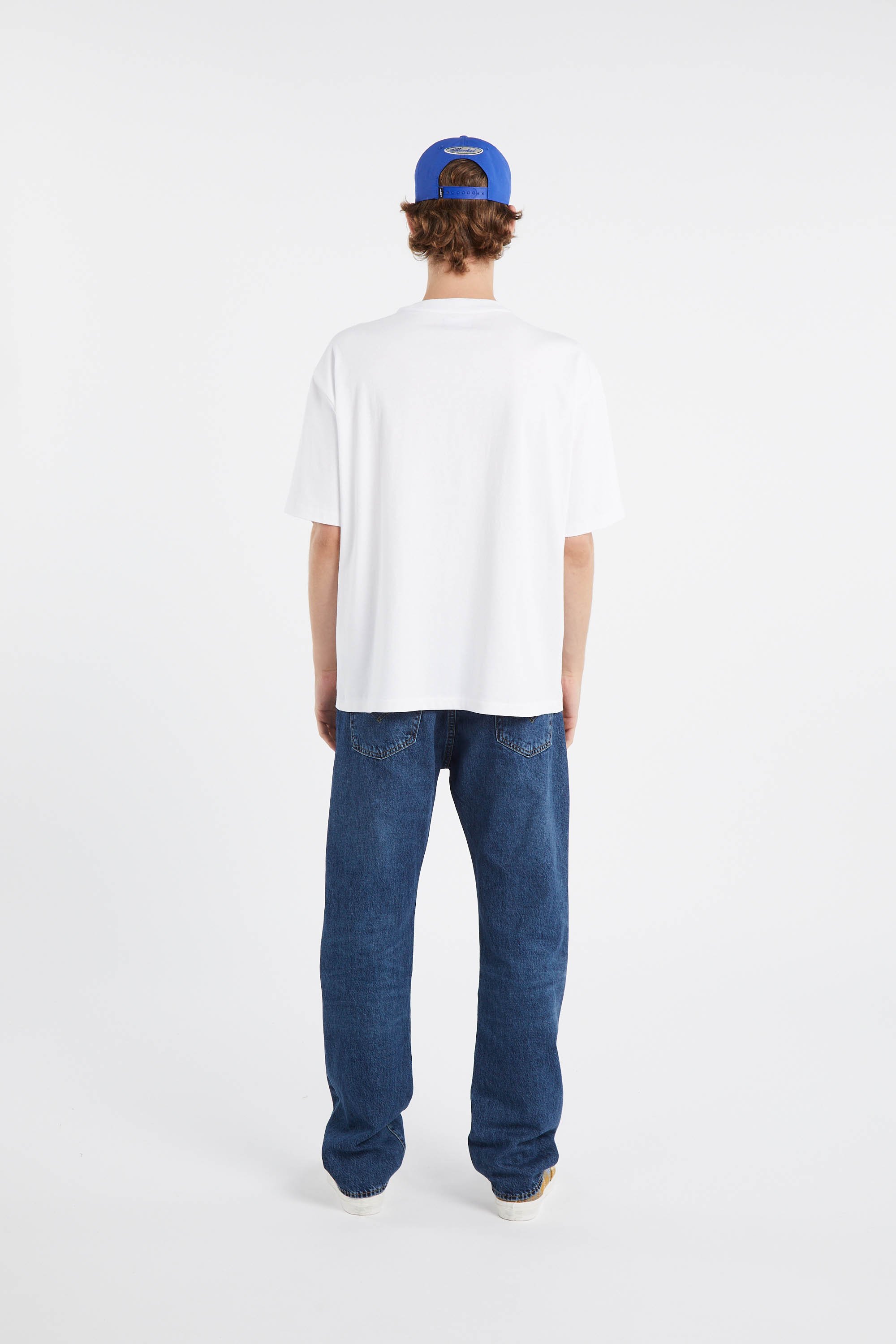 Regular-fit round-neck cotton T-shirt | White by MARKET Regular-fit round-neck cotton T-shirt White
