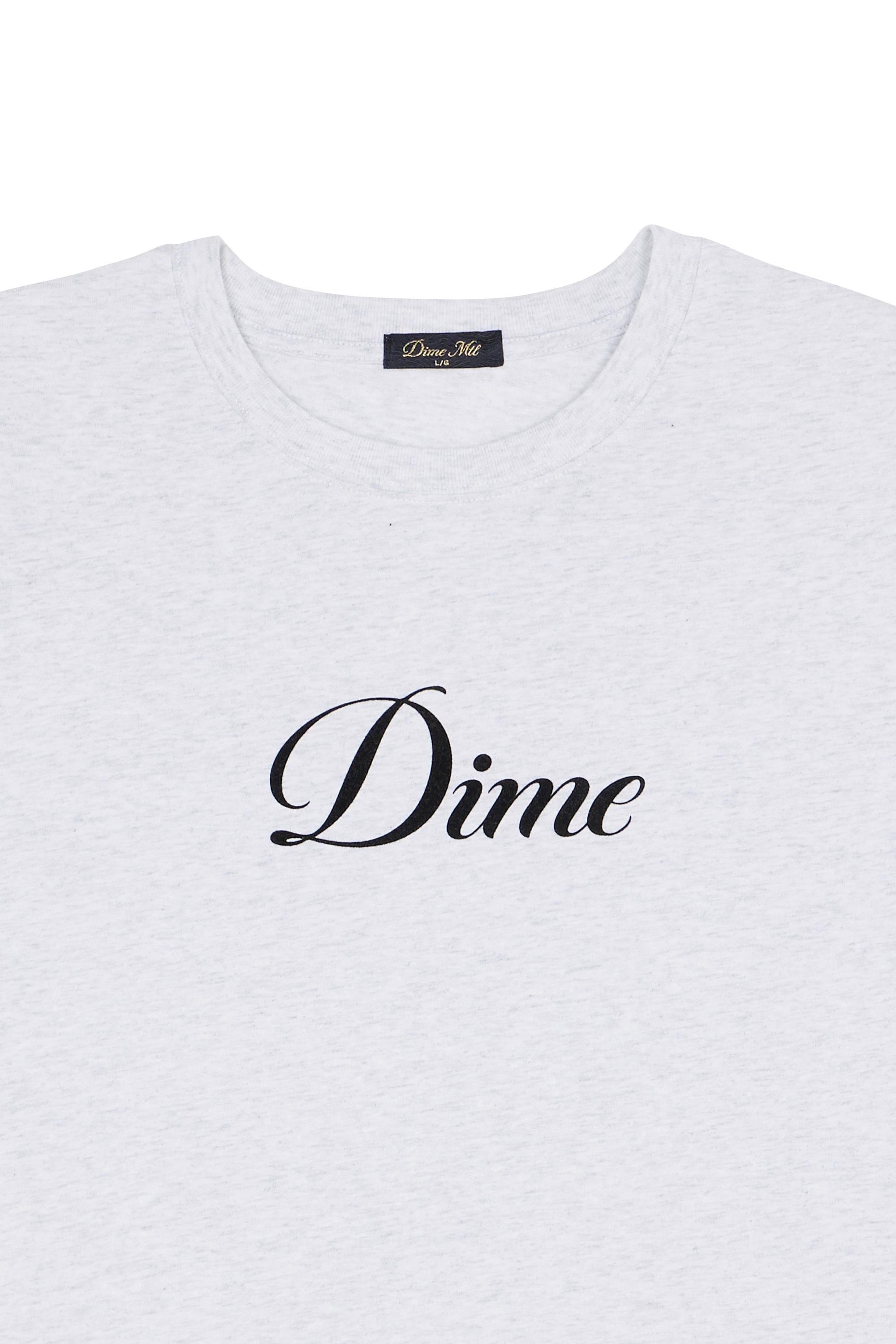 Regular-fit round-neck cotton T-shirt DIME Grey