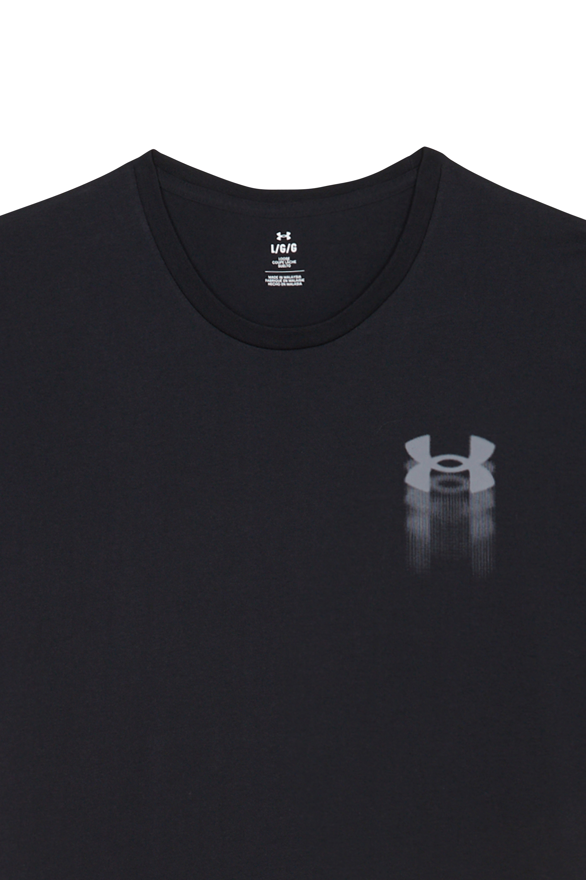 Regular-fit round-neck cotton T-shirt Black