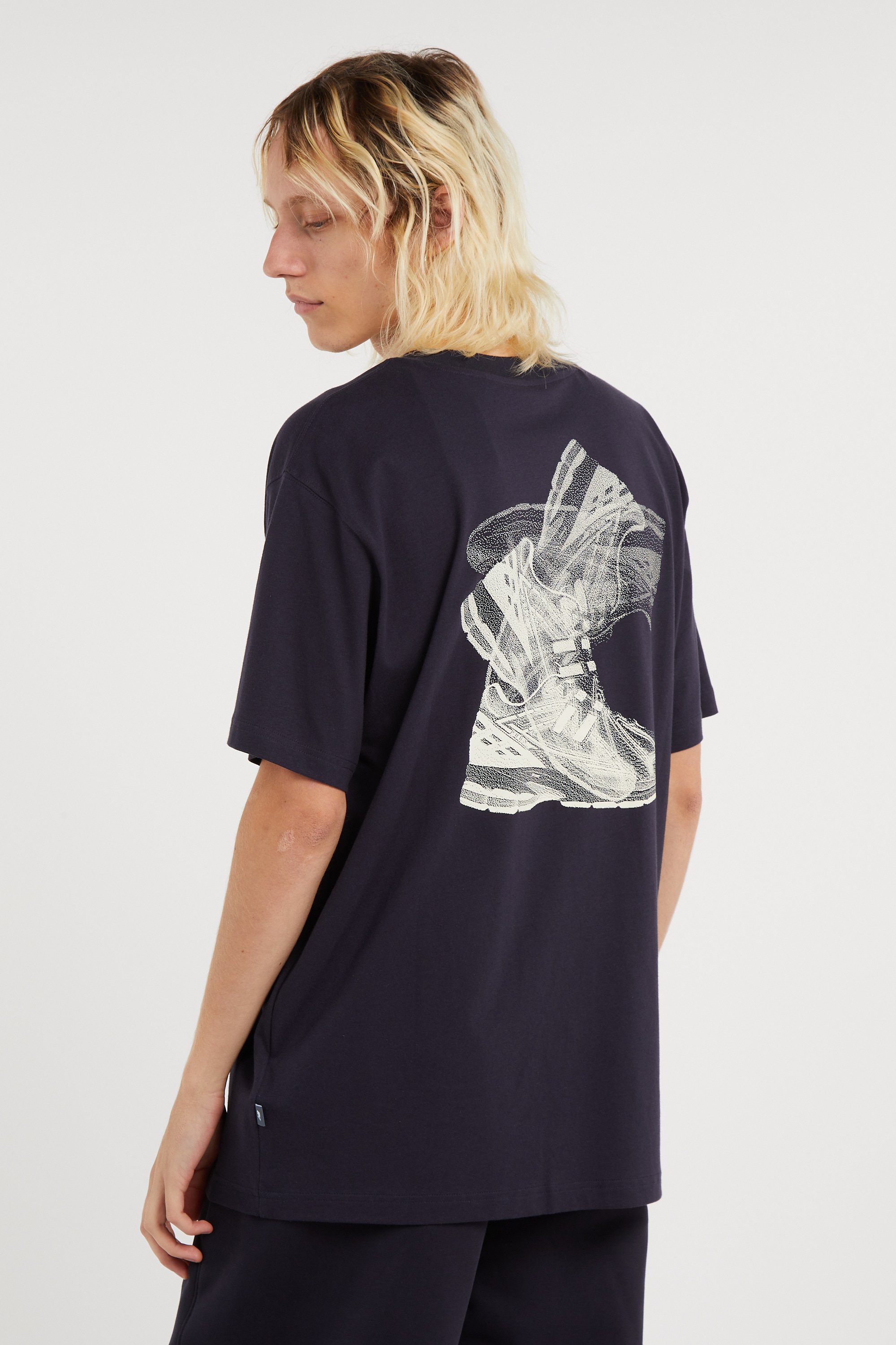 Regular-fit round-neck cotton T-shirt | Blue NEW BALANCE Men