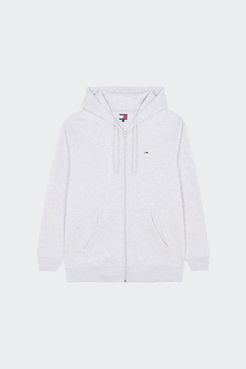 TOMMY JEANS Hoodie zippé Gris