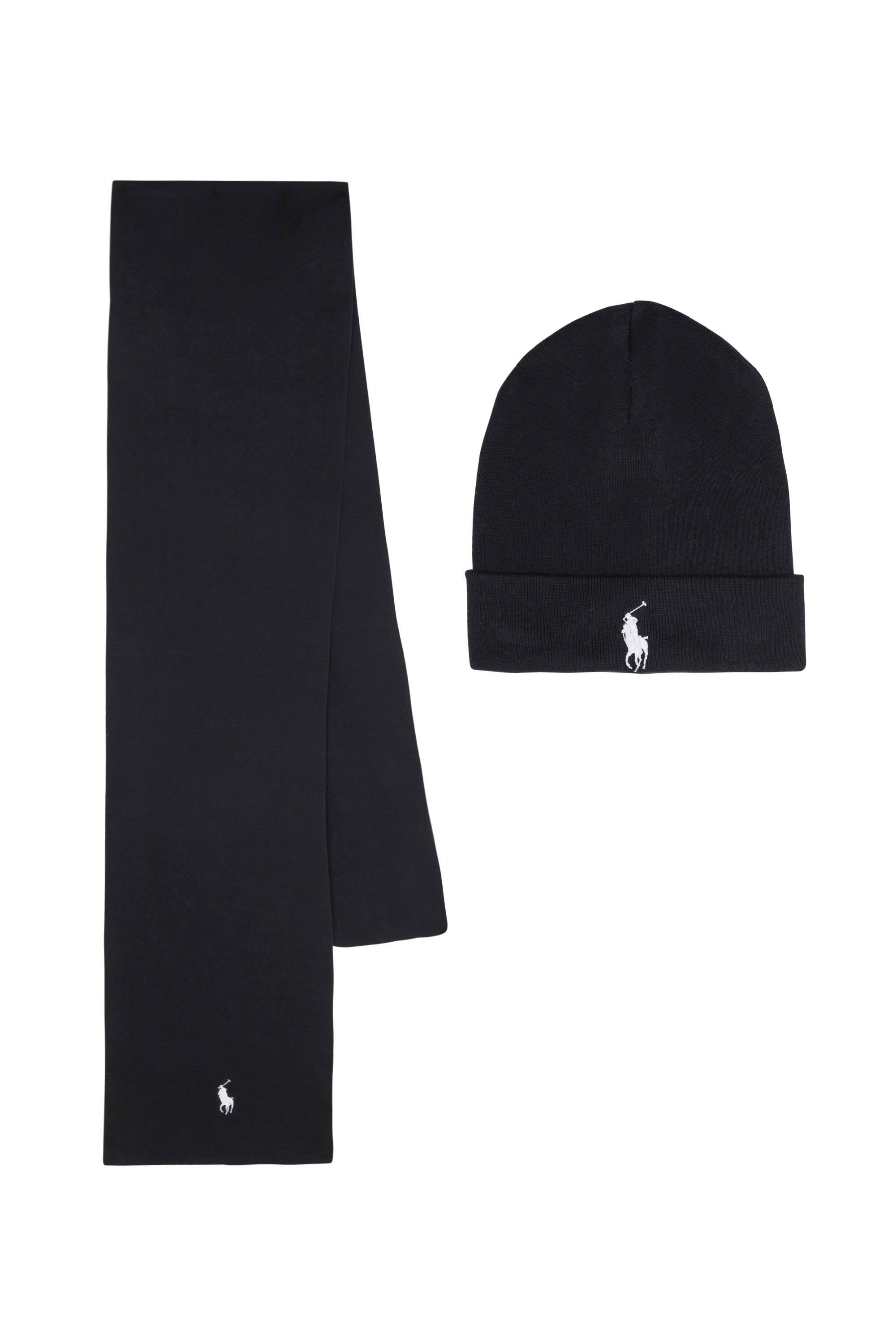 Hat and scarf set Black