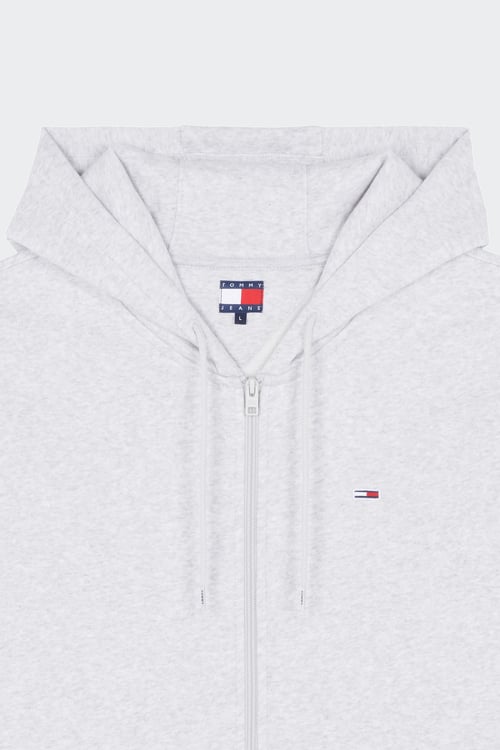 TOMMY JEANS Hoodie zippé Gris
