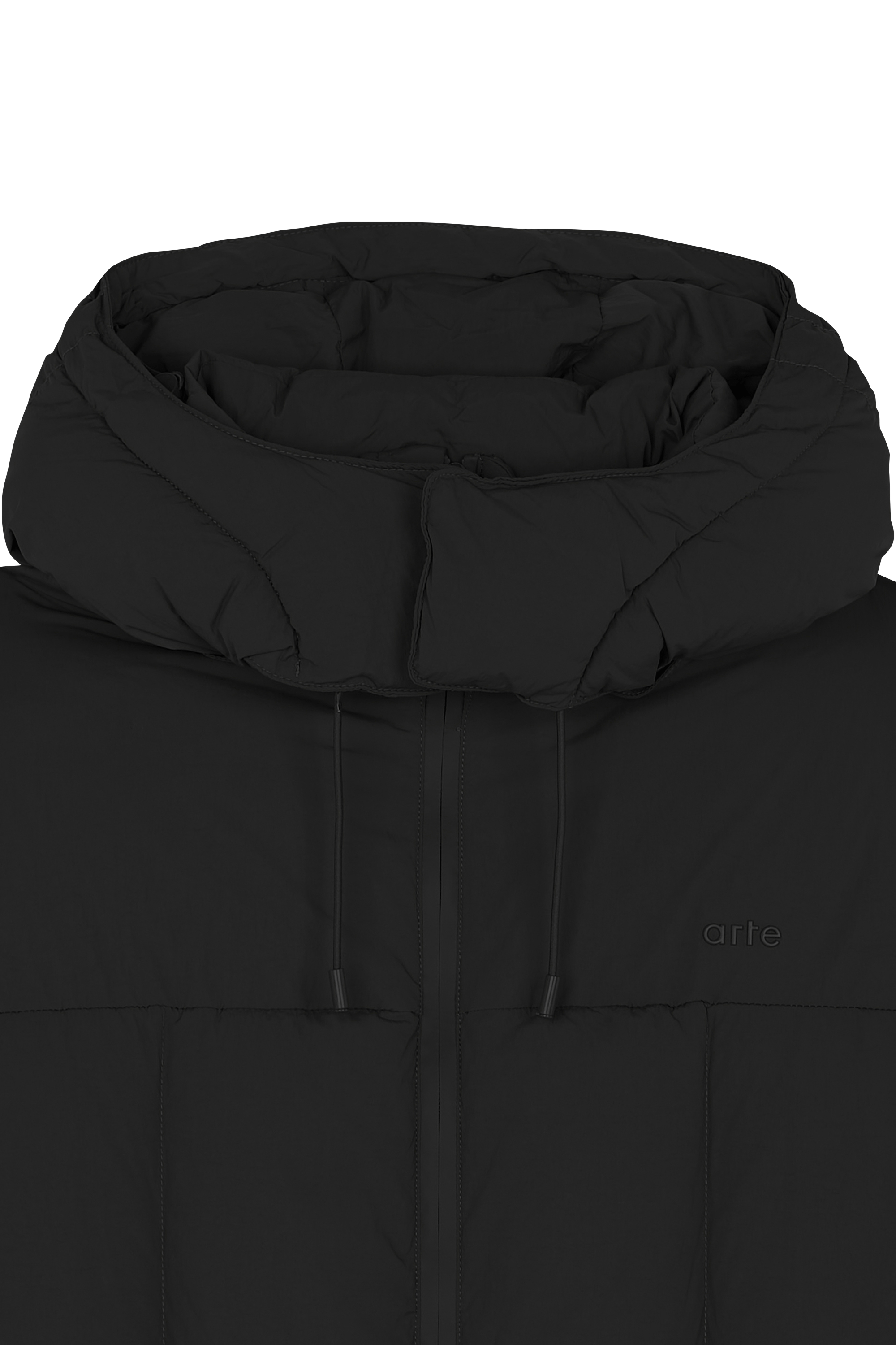 Lightweight quilted padded jacket with high neck Black