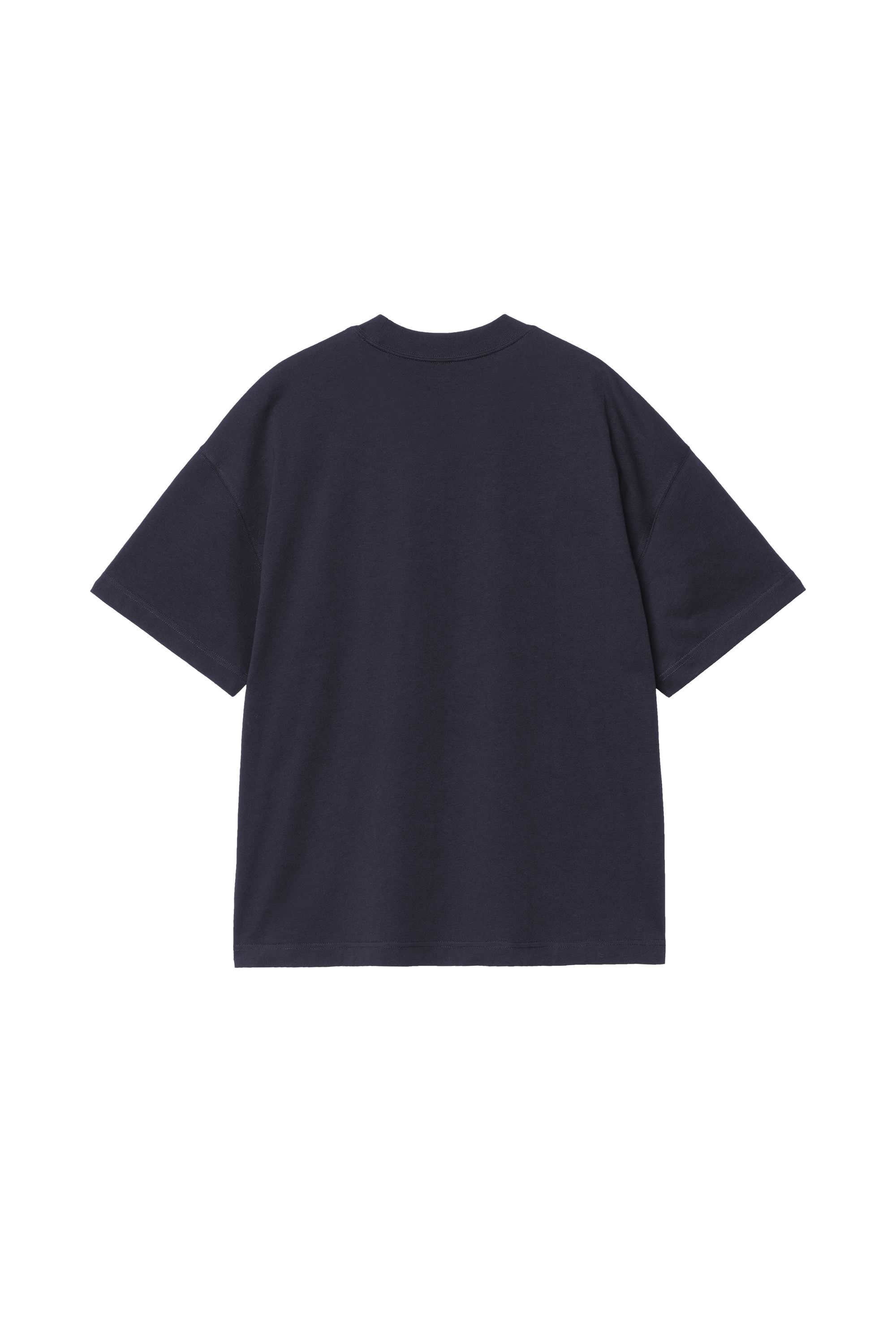 Regular-fit round-neck cotton T-shirt Blue