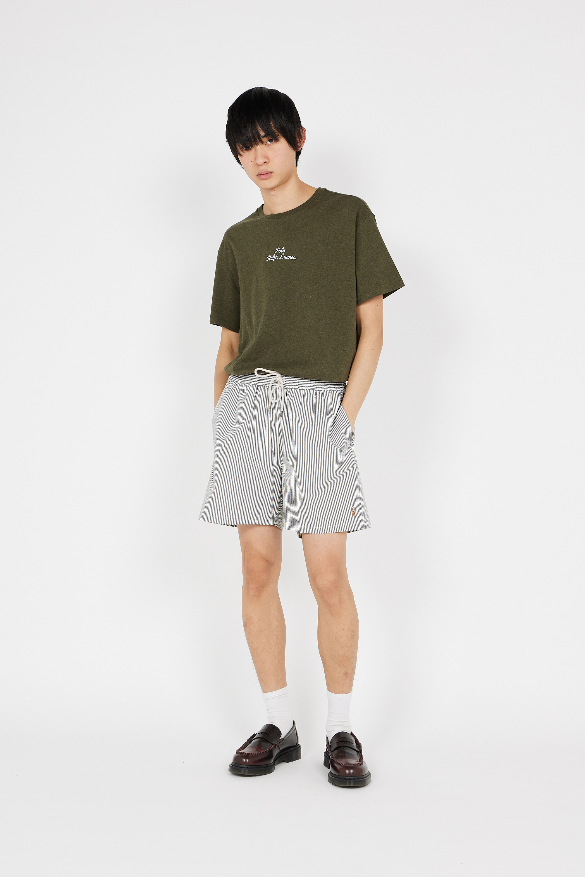 Regular-fit round-neck cotton T-shirt Green