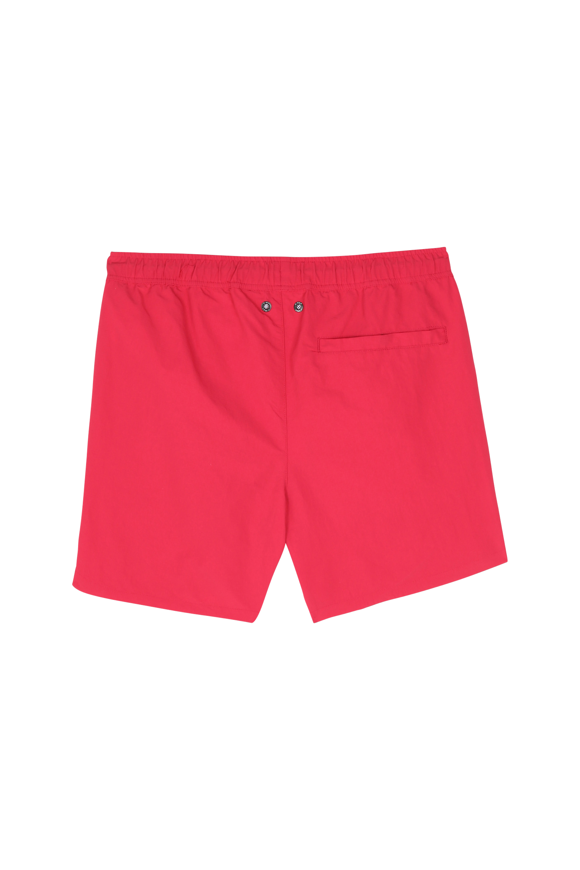 Small check nylon swim shorts Red