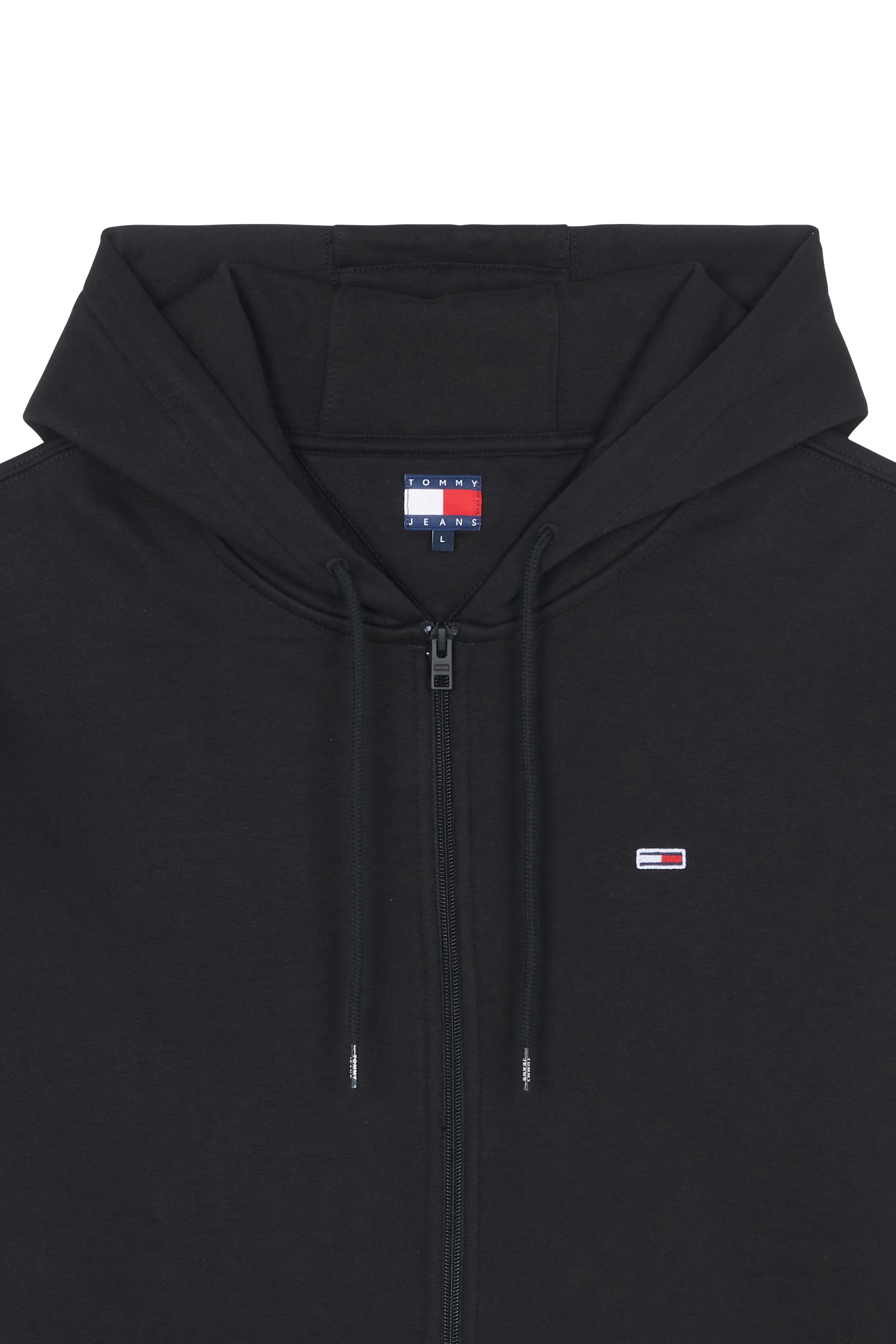Regular-fit zip-up cotton-blend hoodie with Pony Player Black