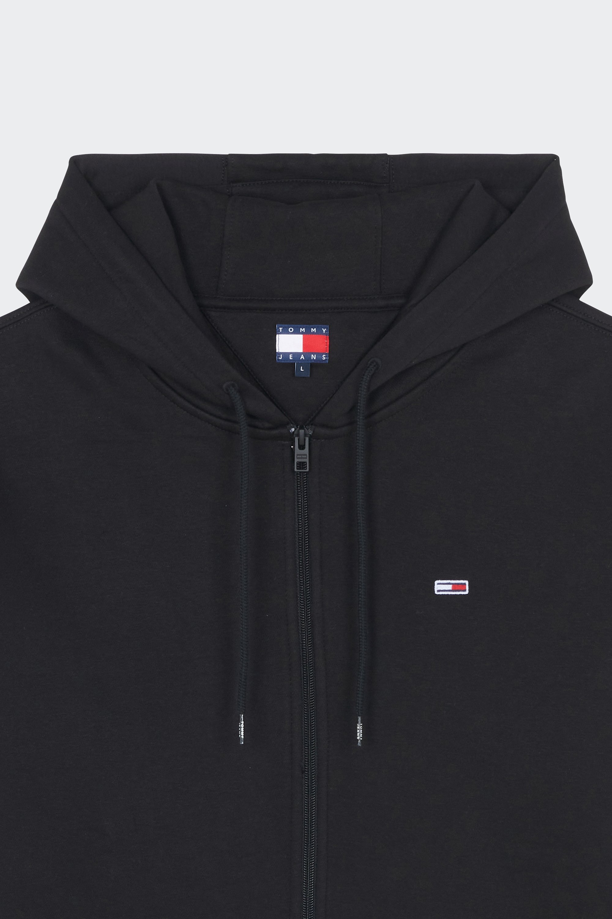 Regular-fit zip-up cotton-blend hoodie with Pony Player | Black by TOMMY JEANS Regular-fit zip-up cotton-blend hoodie with Pony Player Black