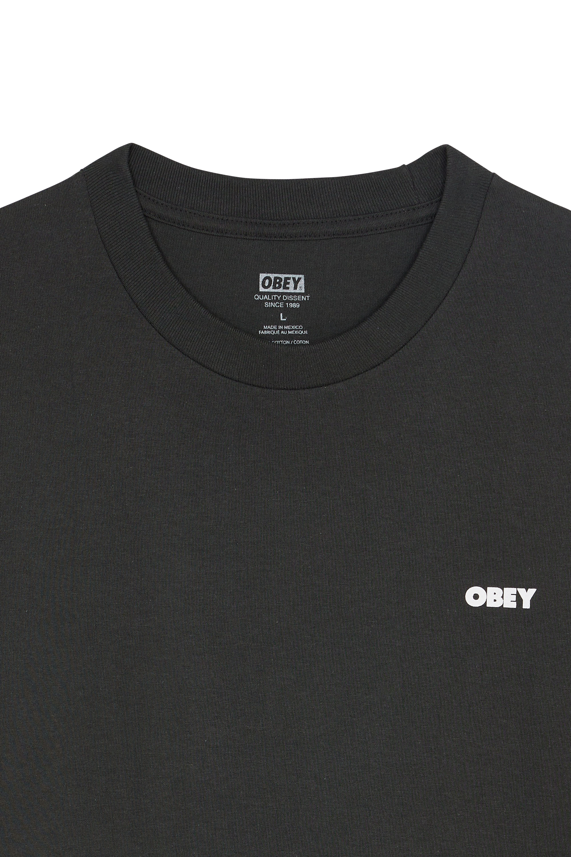 Regular-fit round-neck cotton T-shirt Black