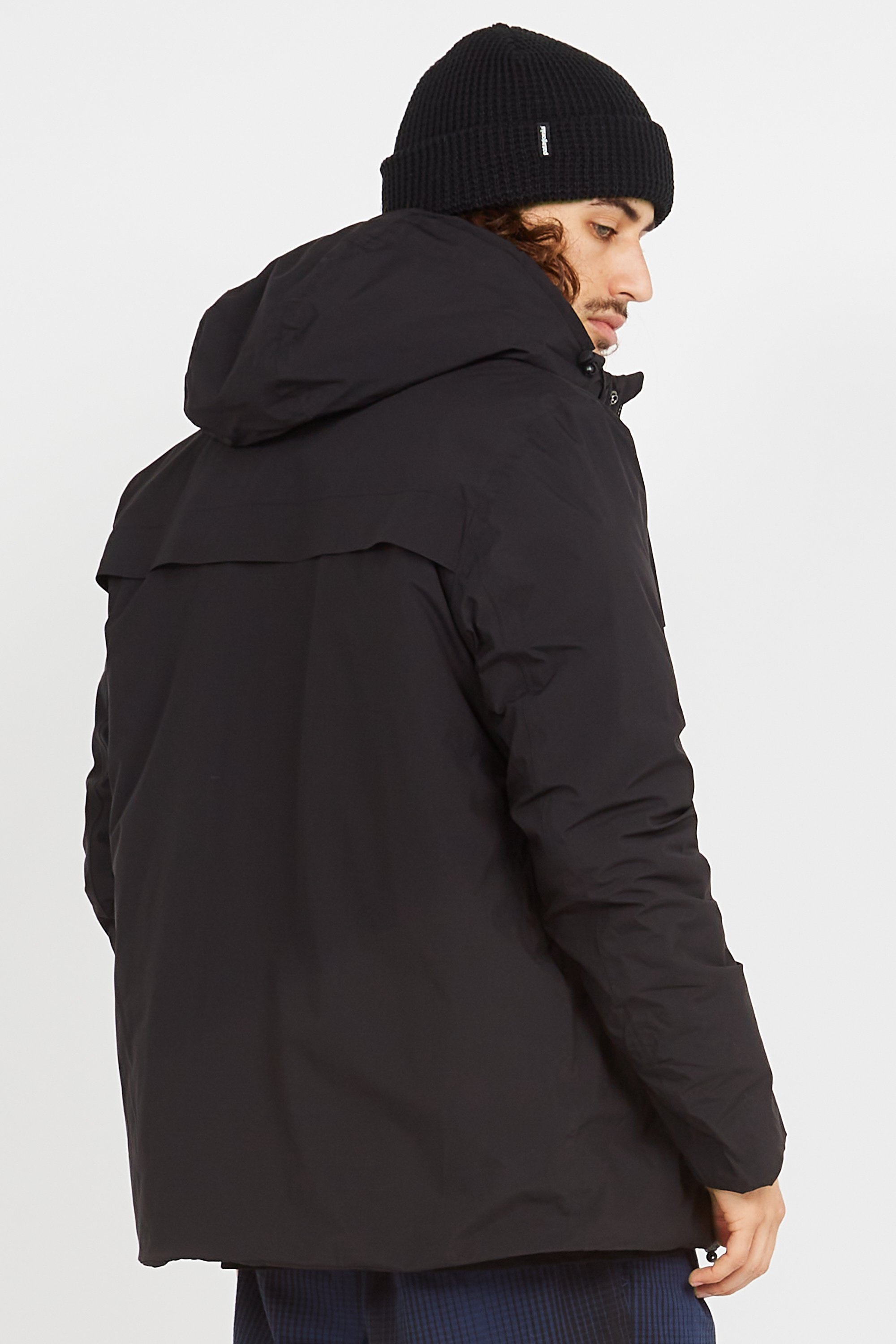 Lightweight quilted padded jacket with high neck Black