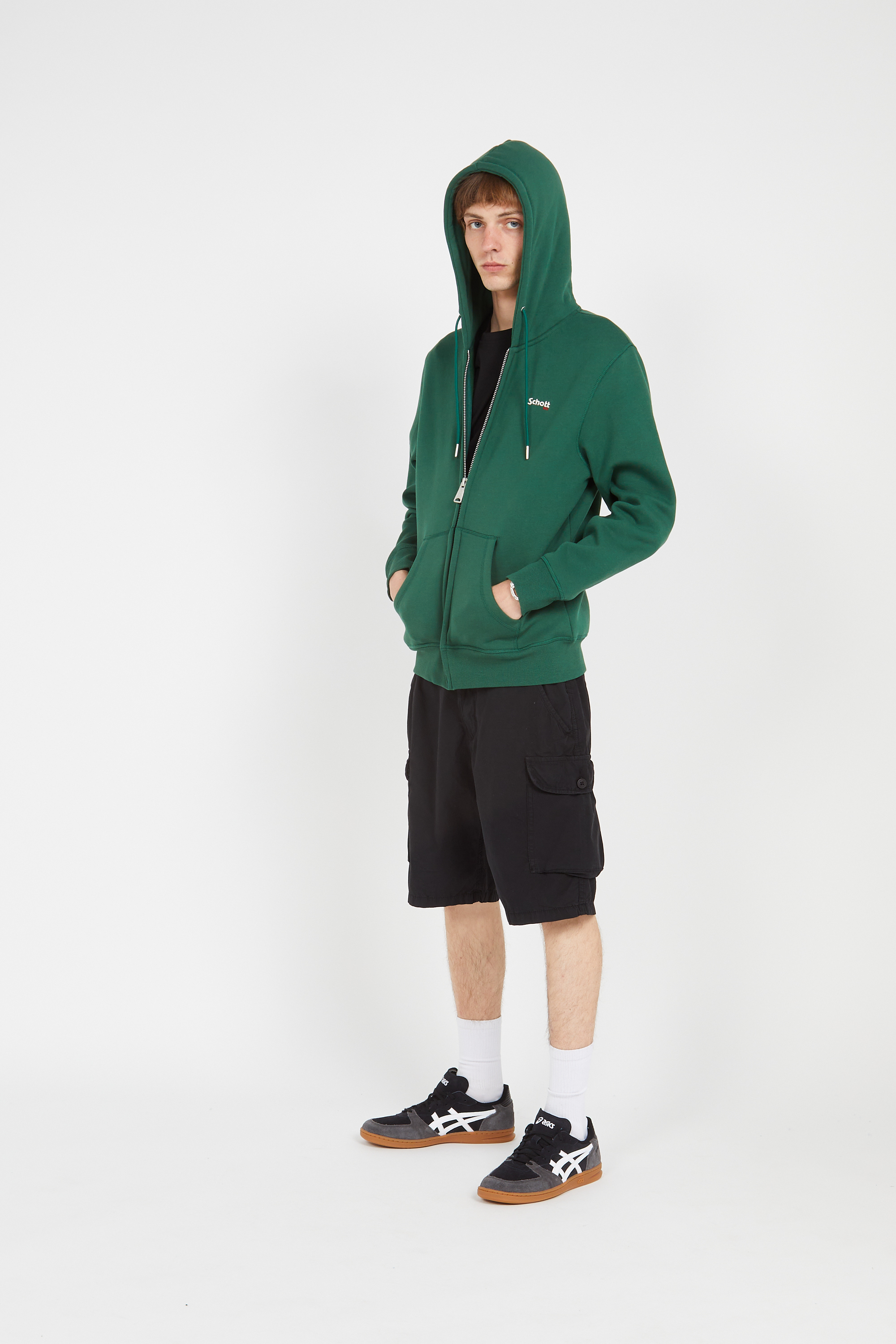 Hoodie zippé Vert